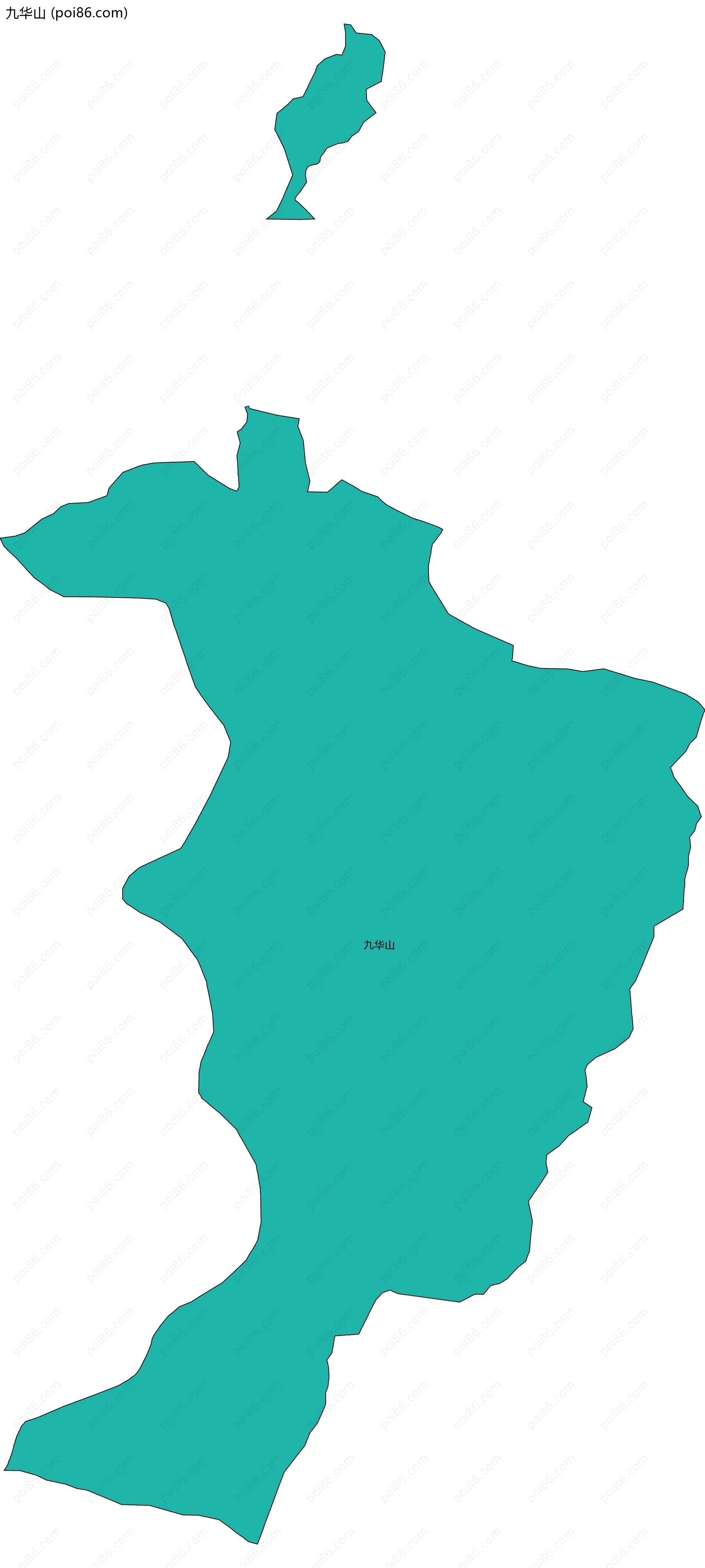 九华山边界地图