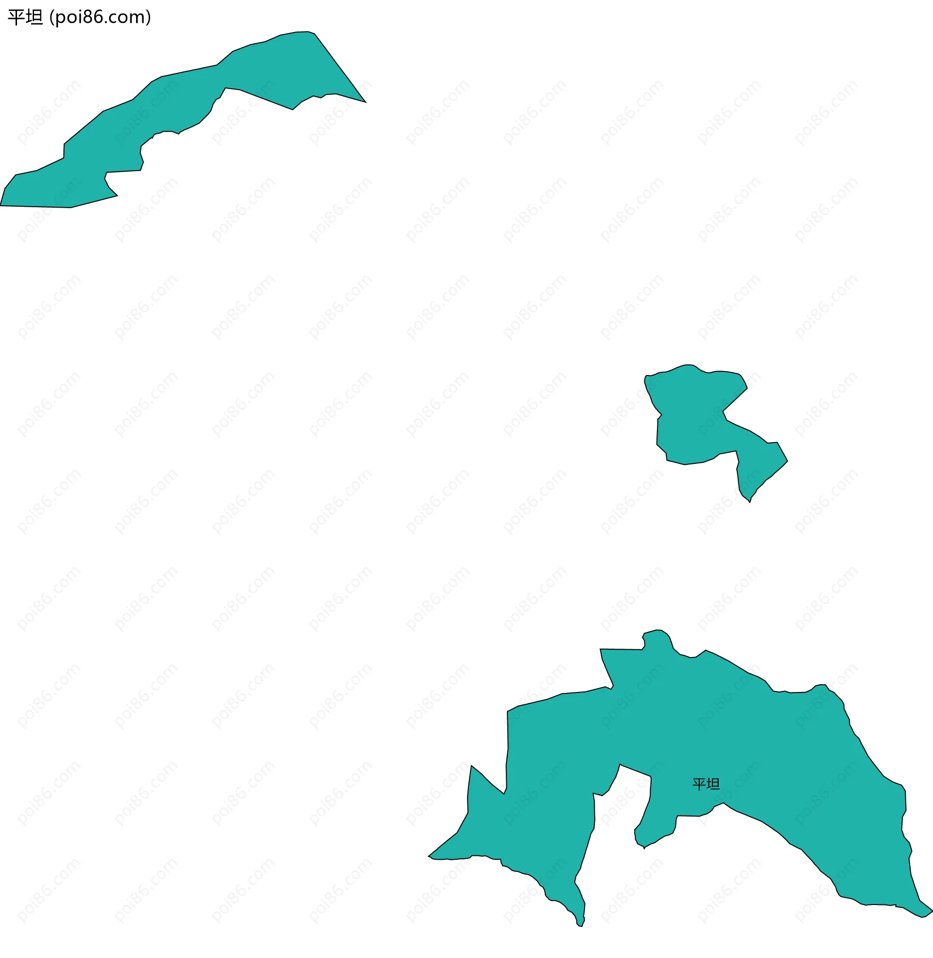 平坦边界地图