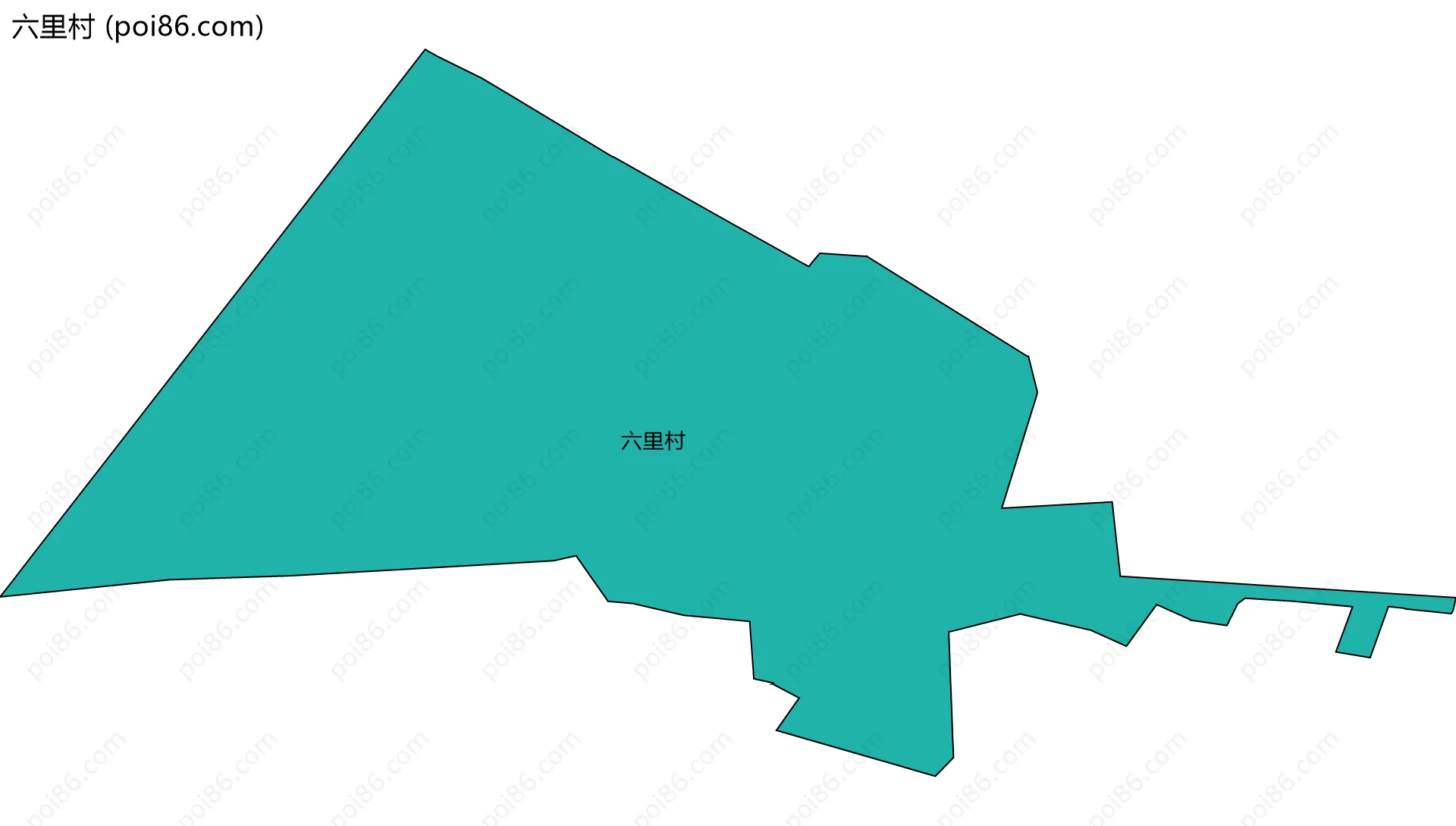 六里村边界地图