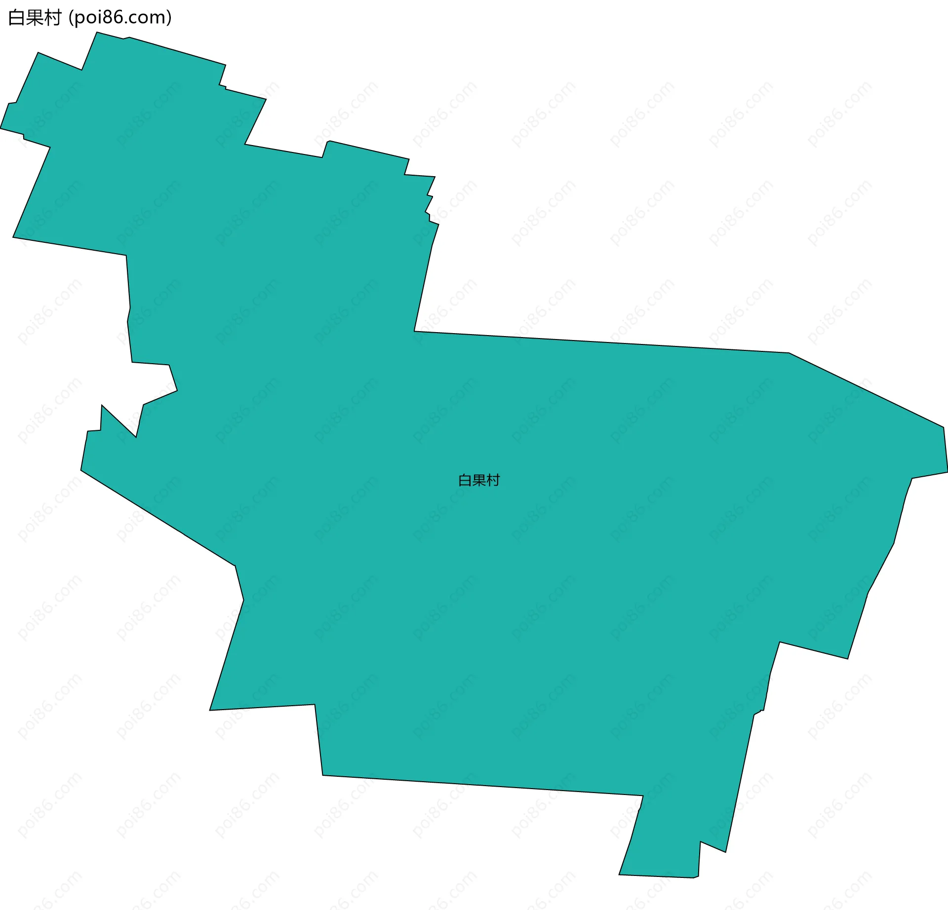 白果村边界地图