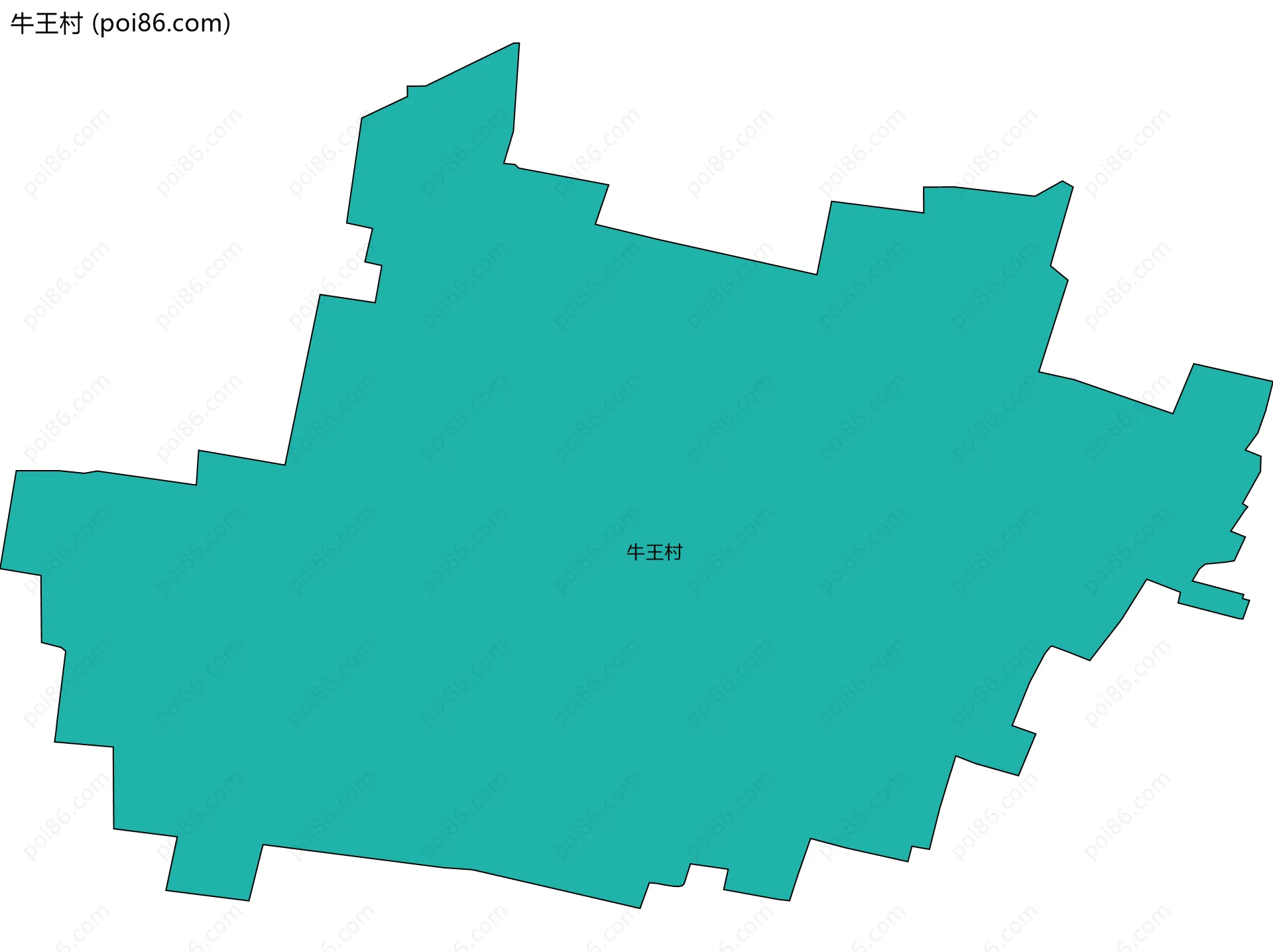 牛王村边界地图