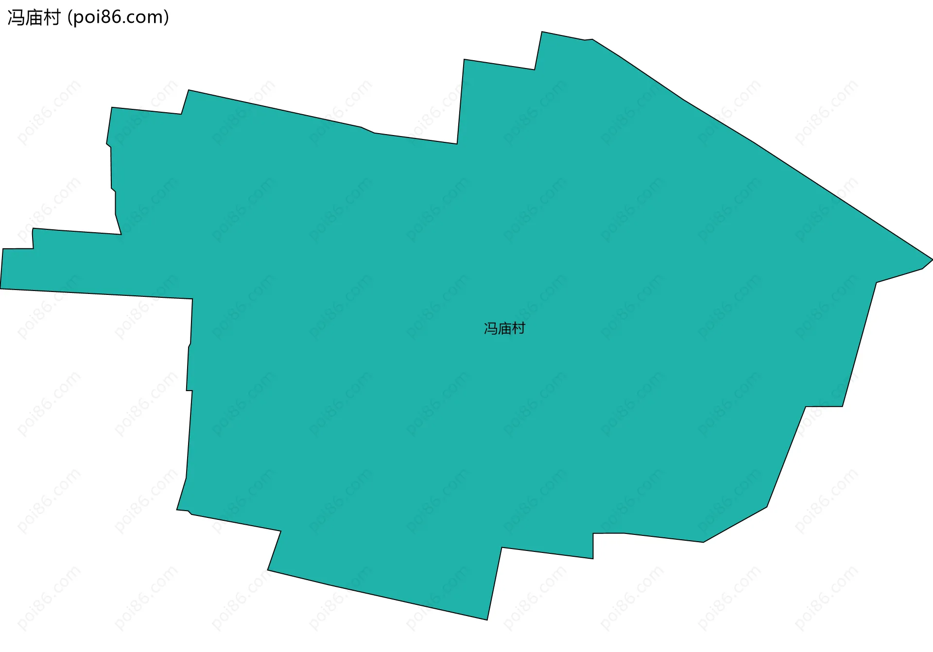 冯庙村边界地图