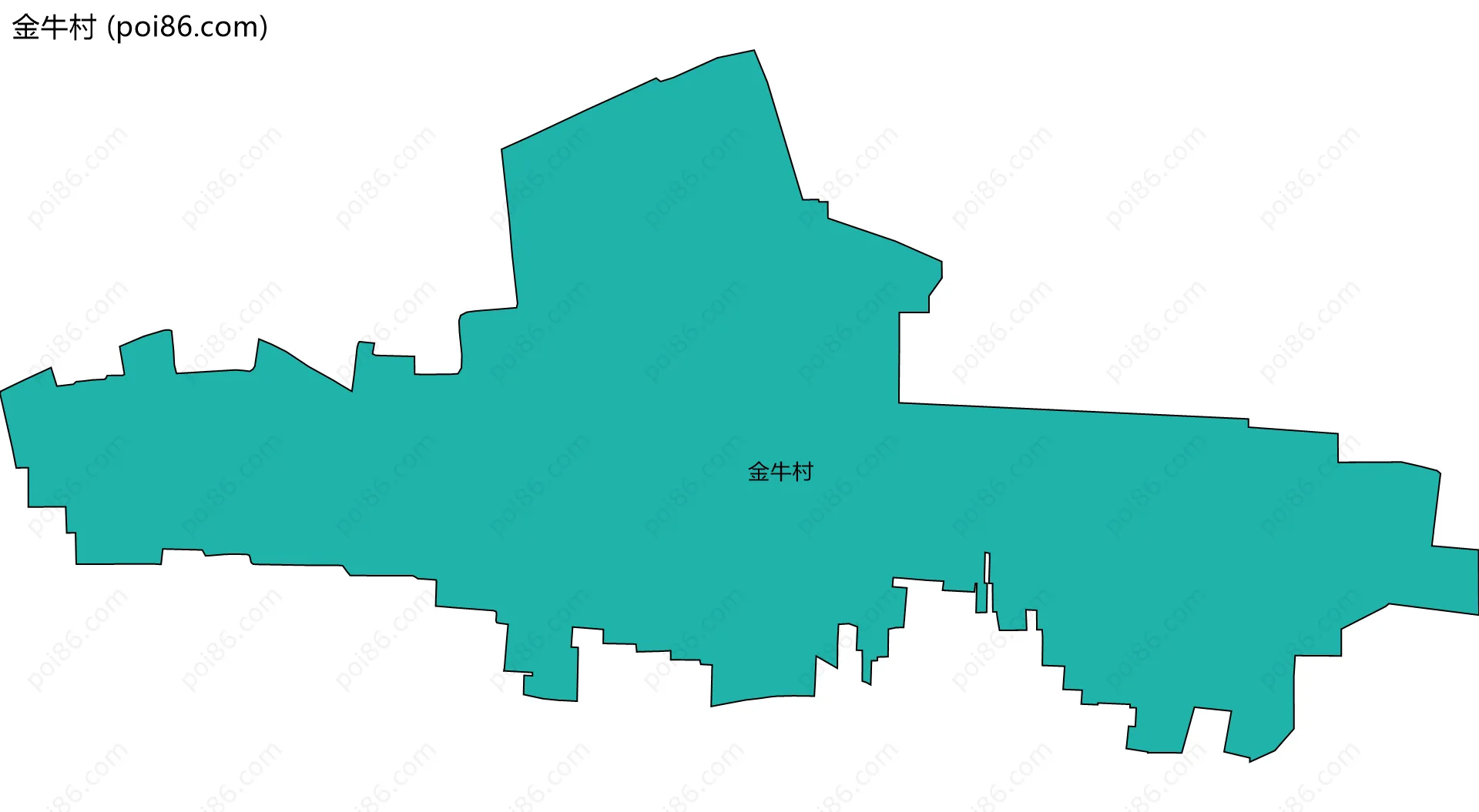 金牛村边界地图