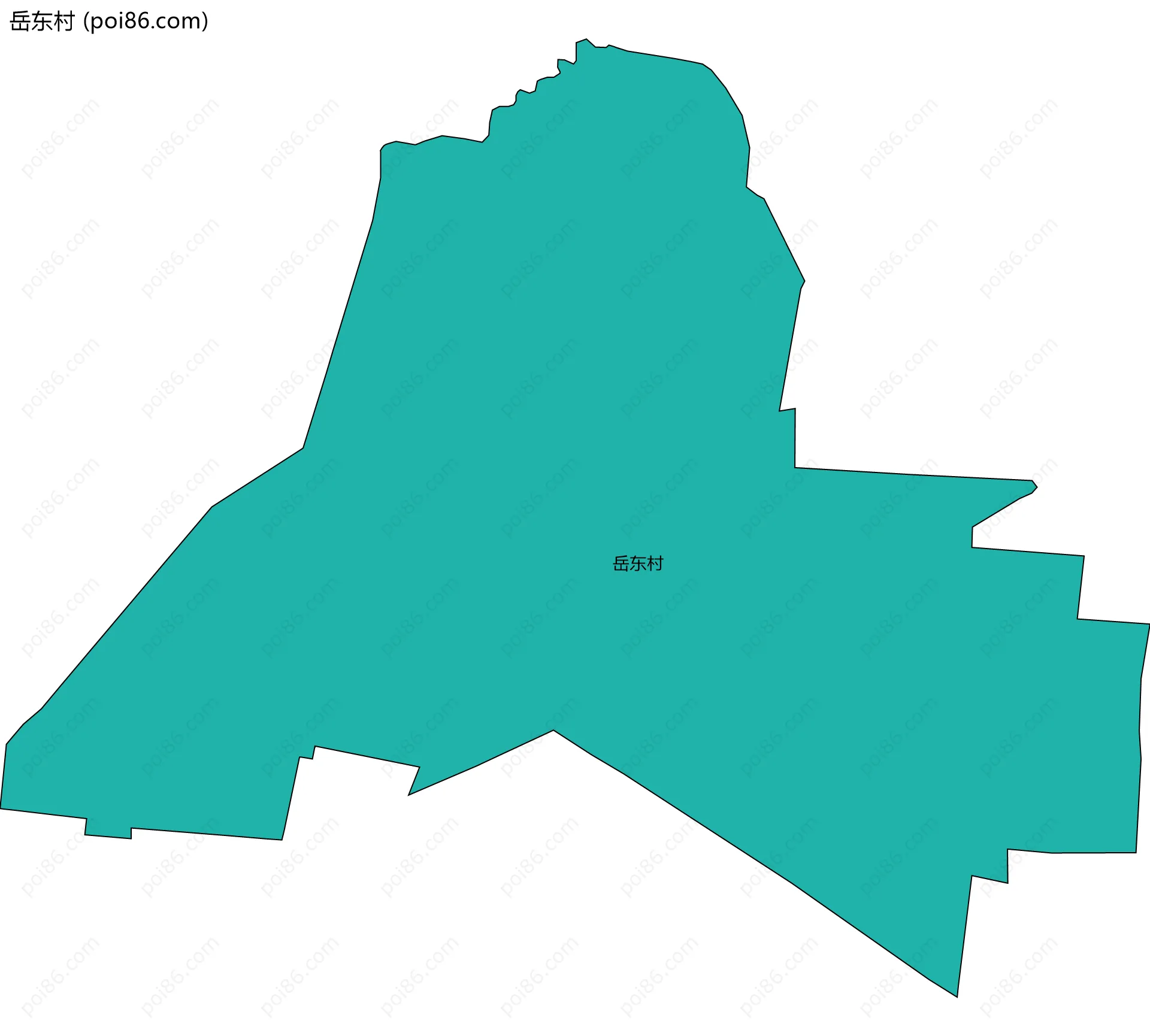 岳东村边界地图