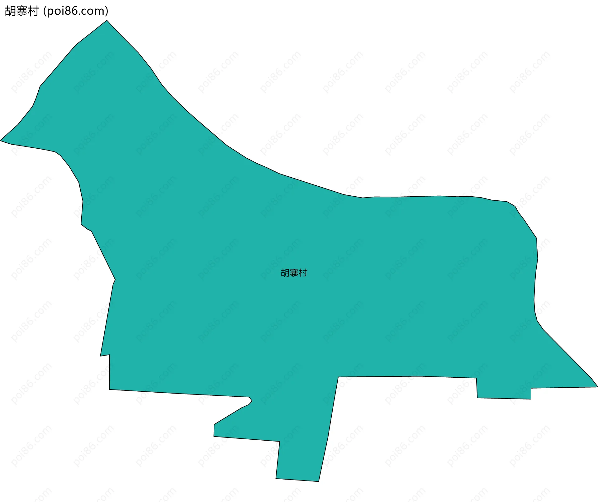 胡寨村边界地图