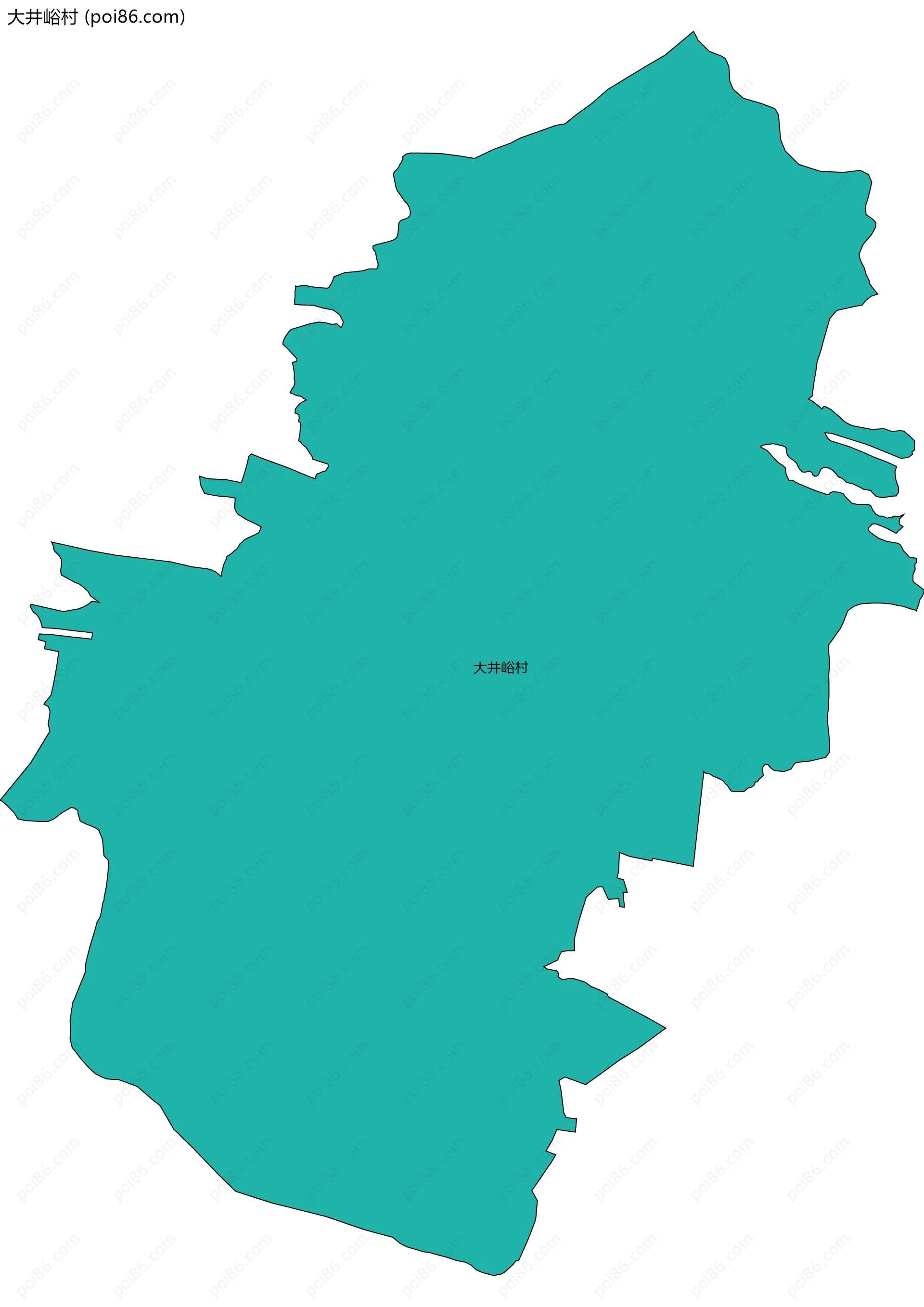 大井峪村边界地图