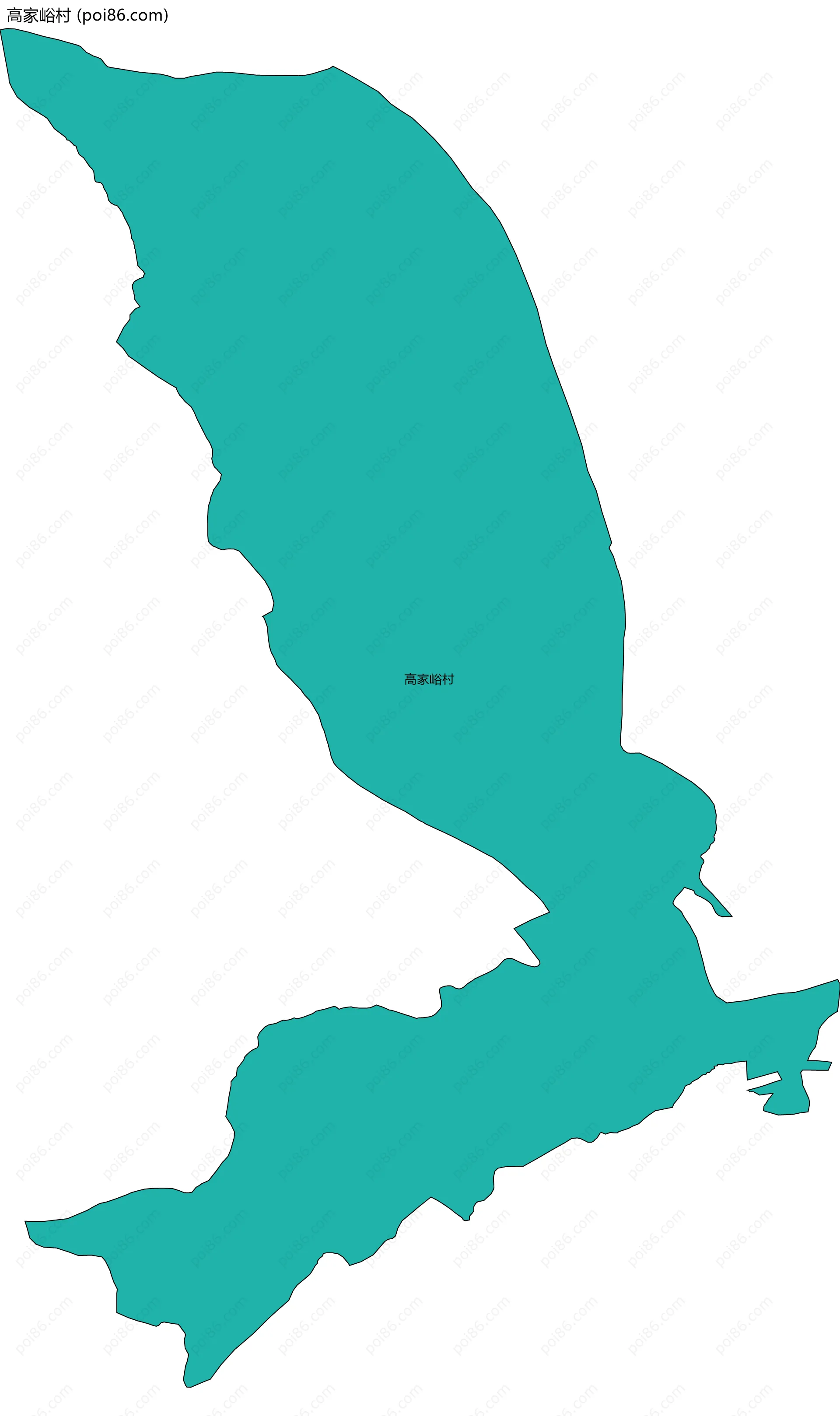 高家峪村边界地图