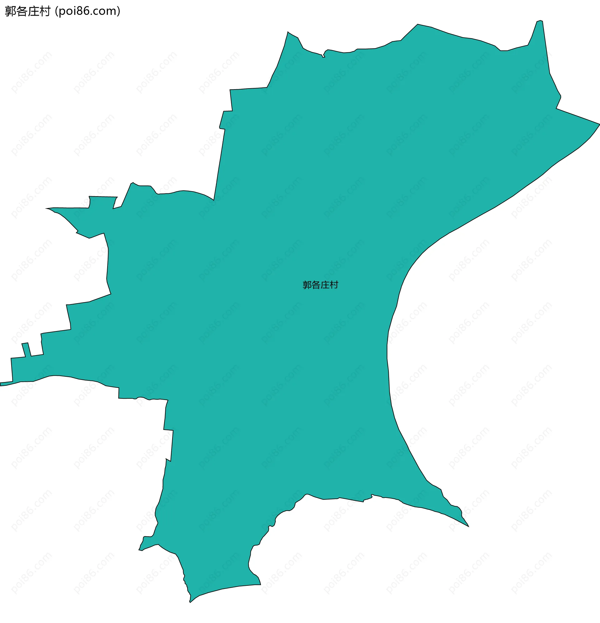 郭各庄村边界地图