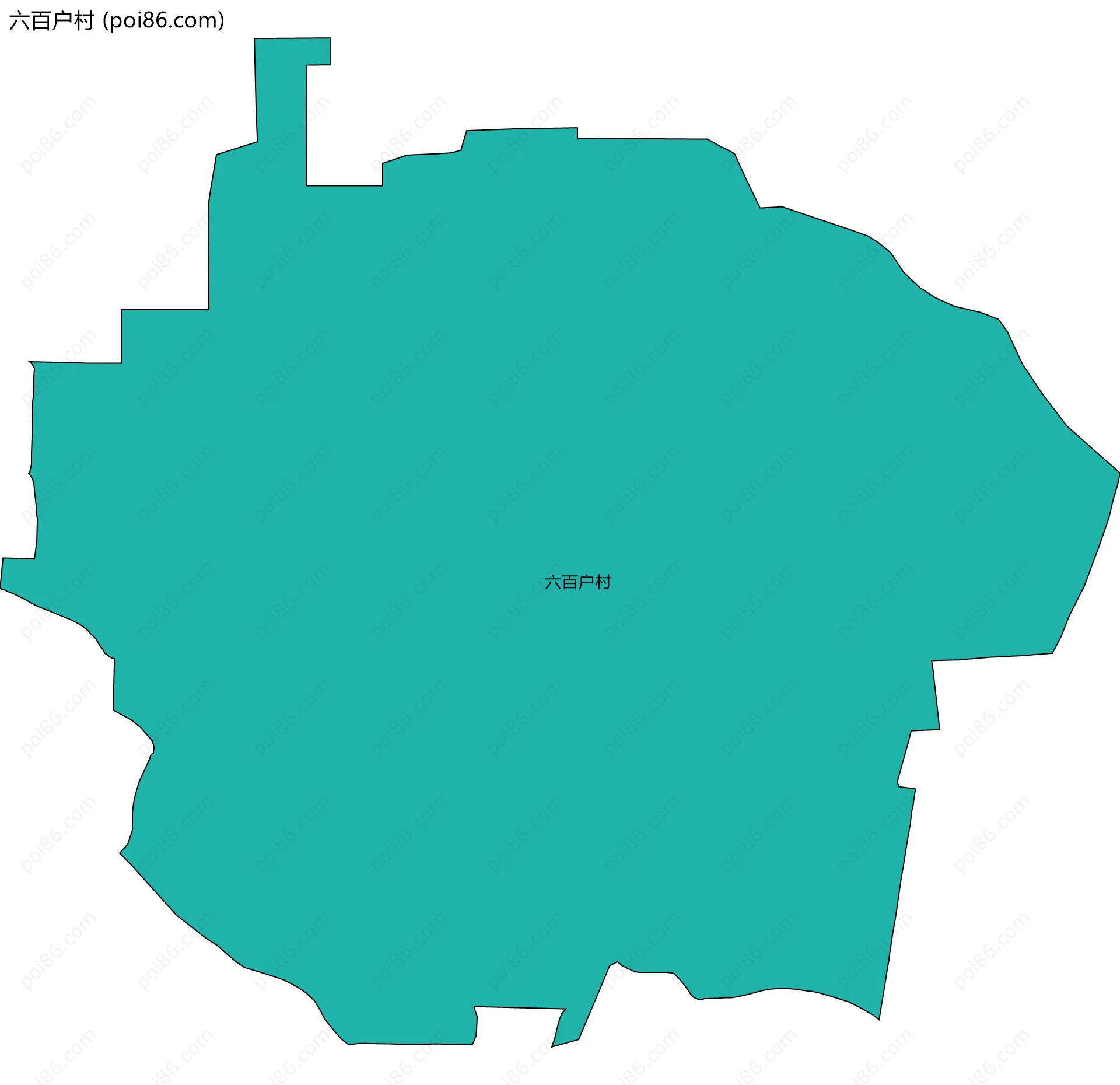 六百户村边界地图
