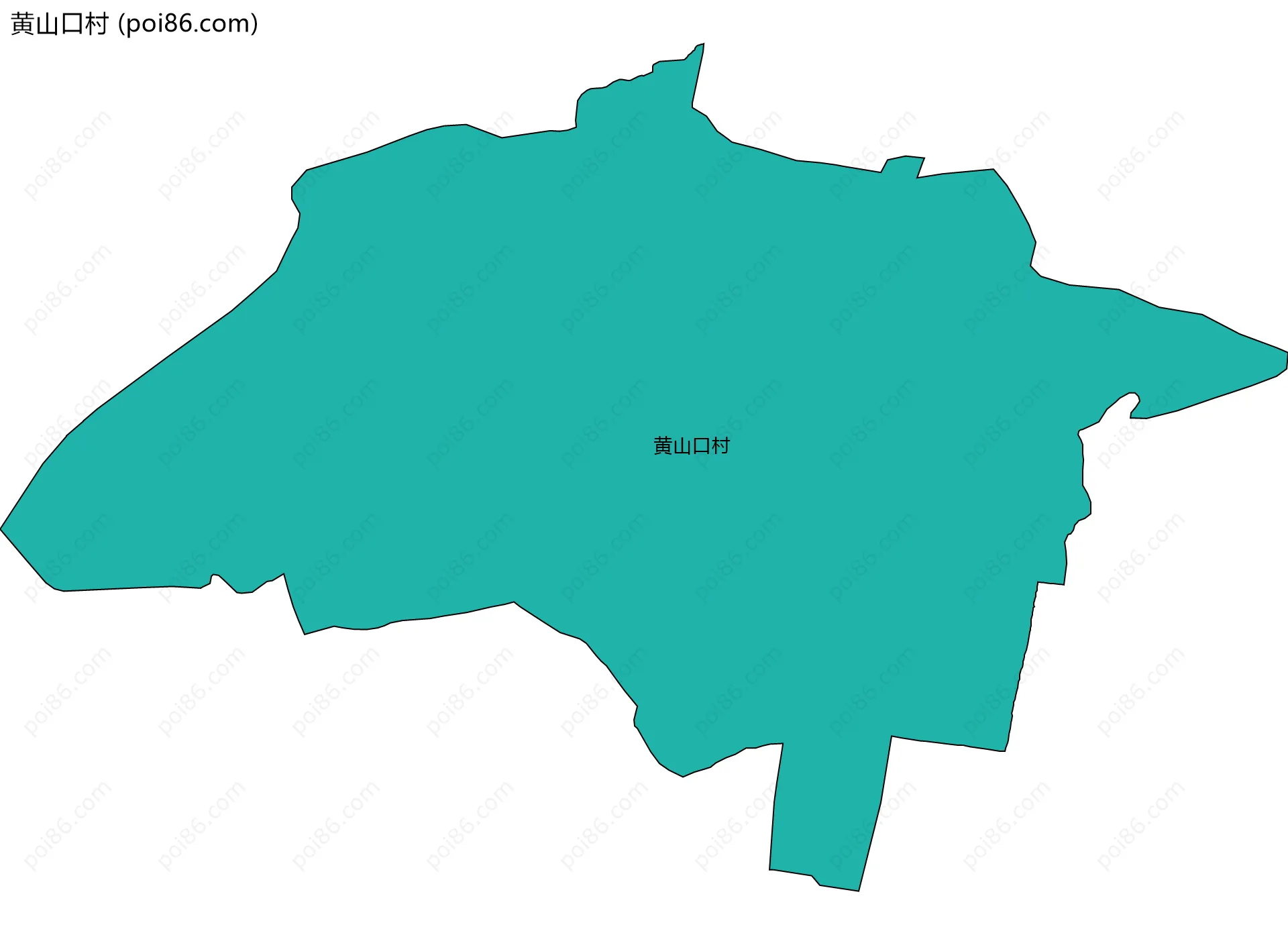 黄山口村边界地图