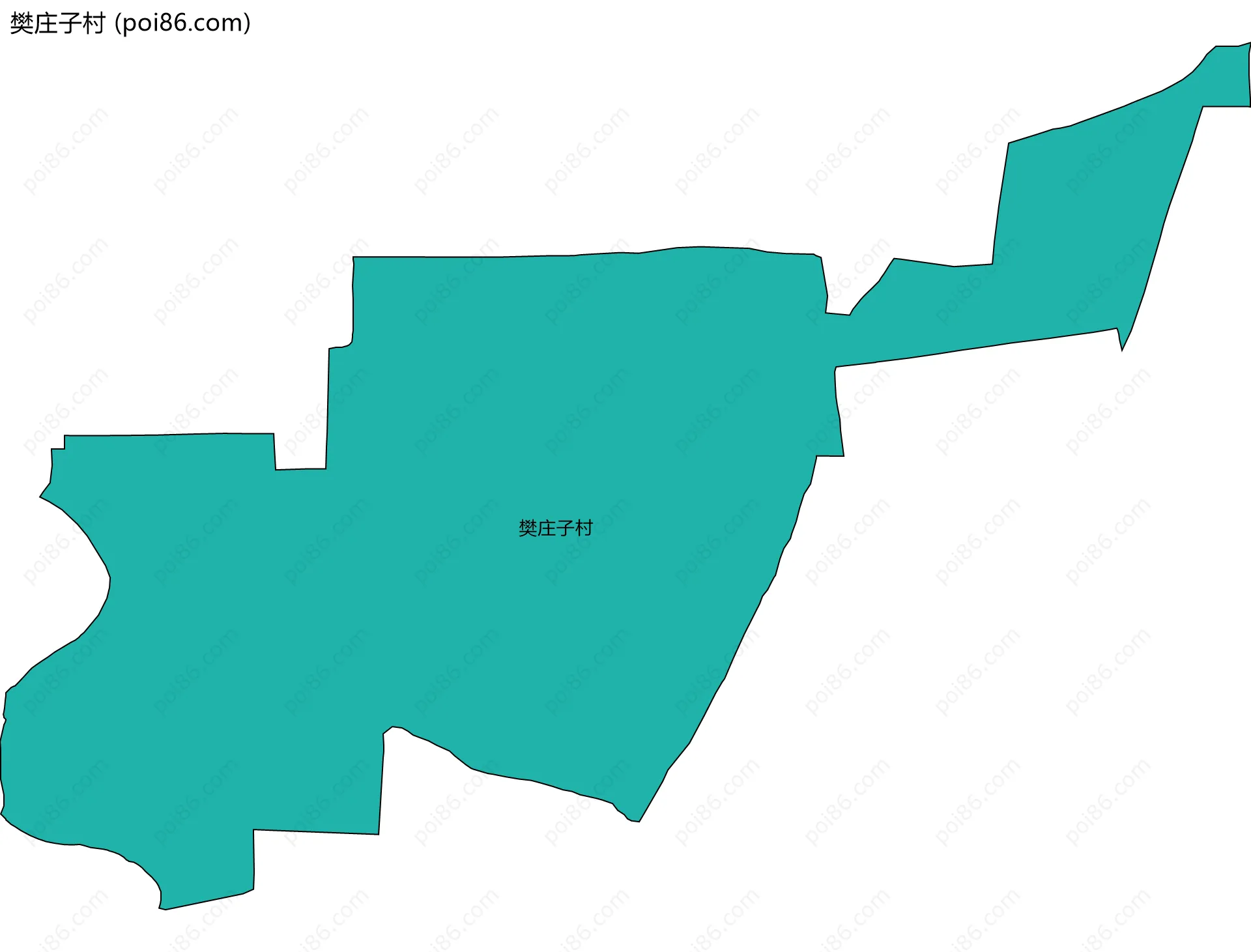 樊庄子村边界地图