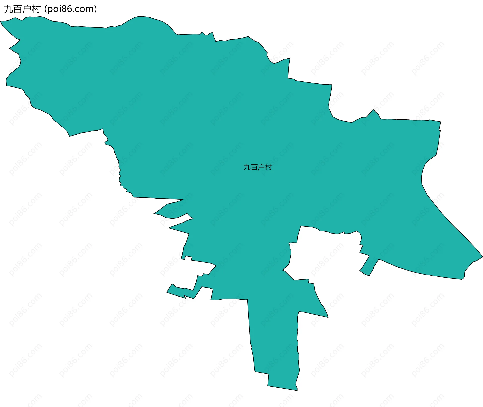 九百户村边界地图