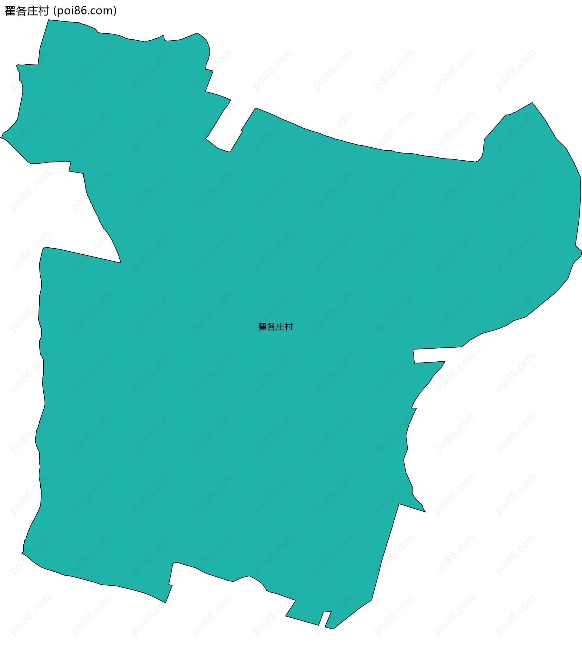 翟各庄村边界地图