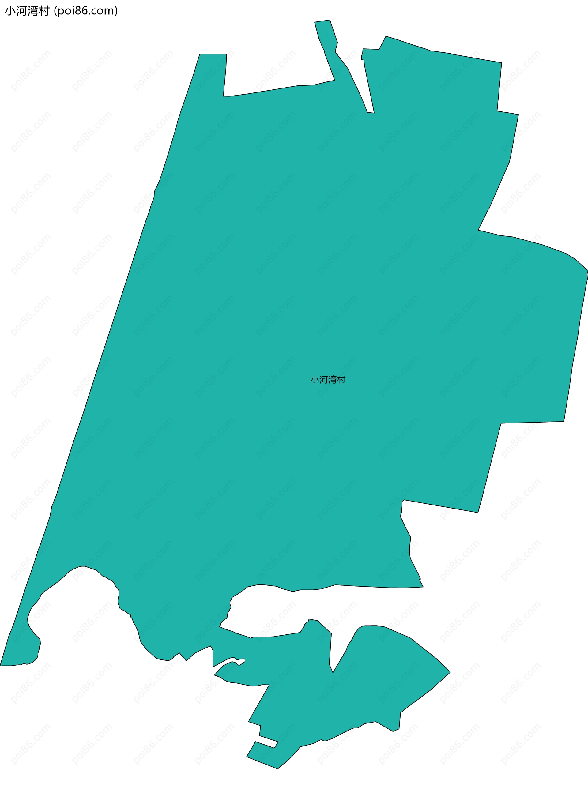 小河湾村边界地图