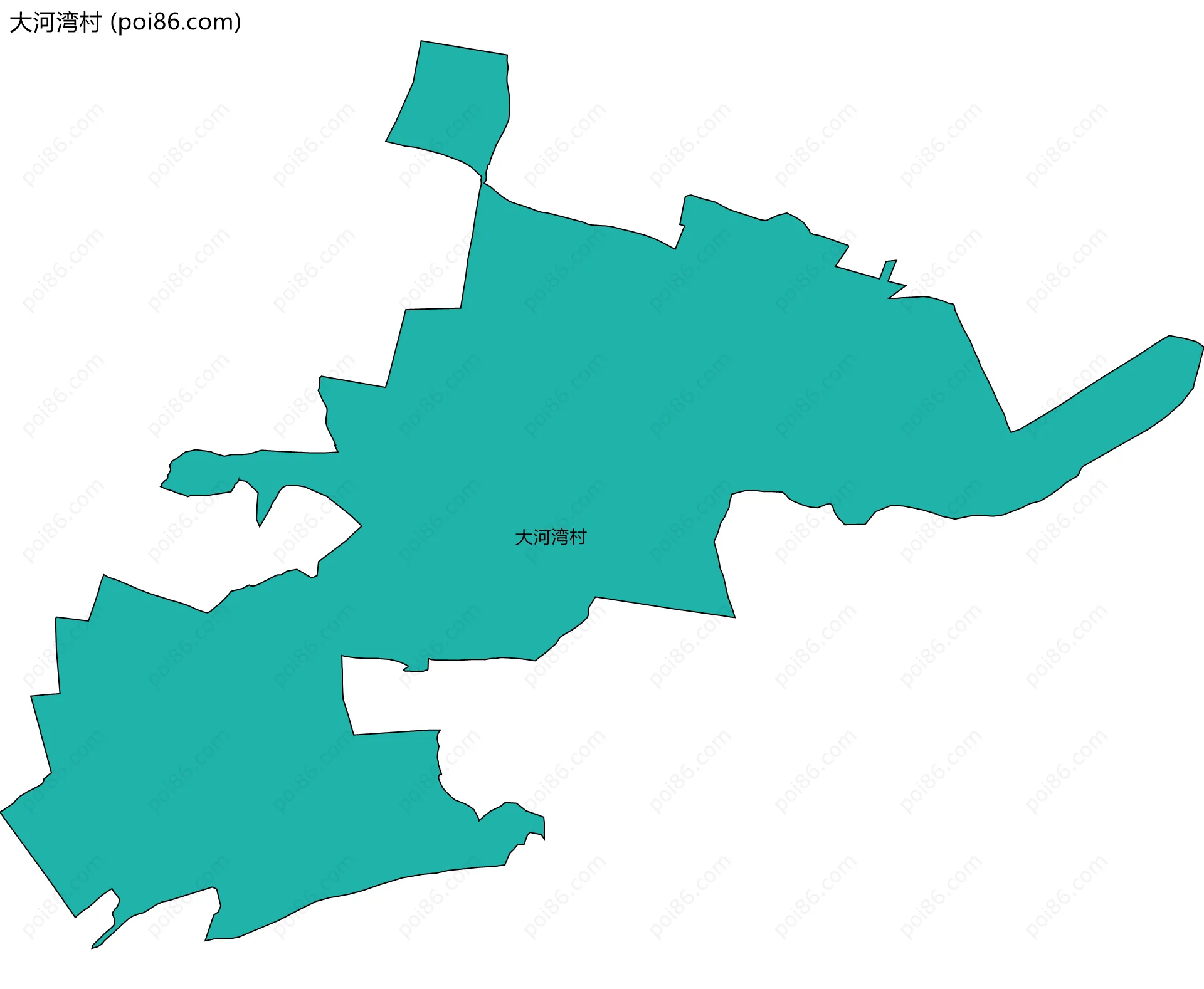 大河湾村边界地图