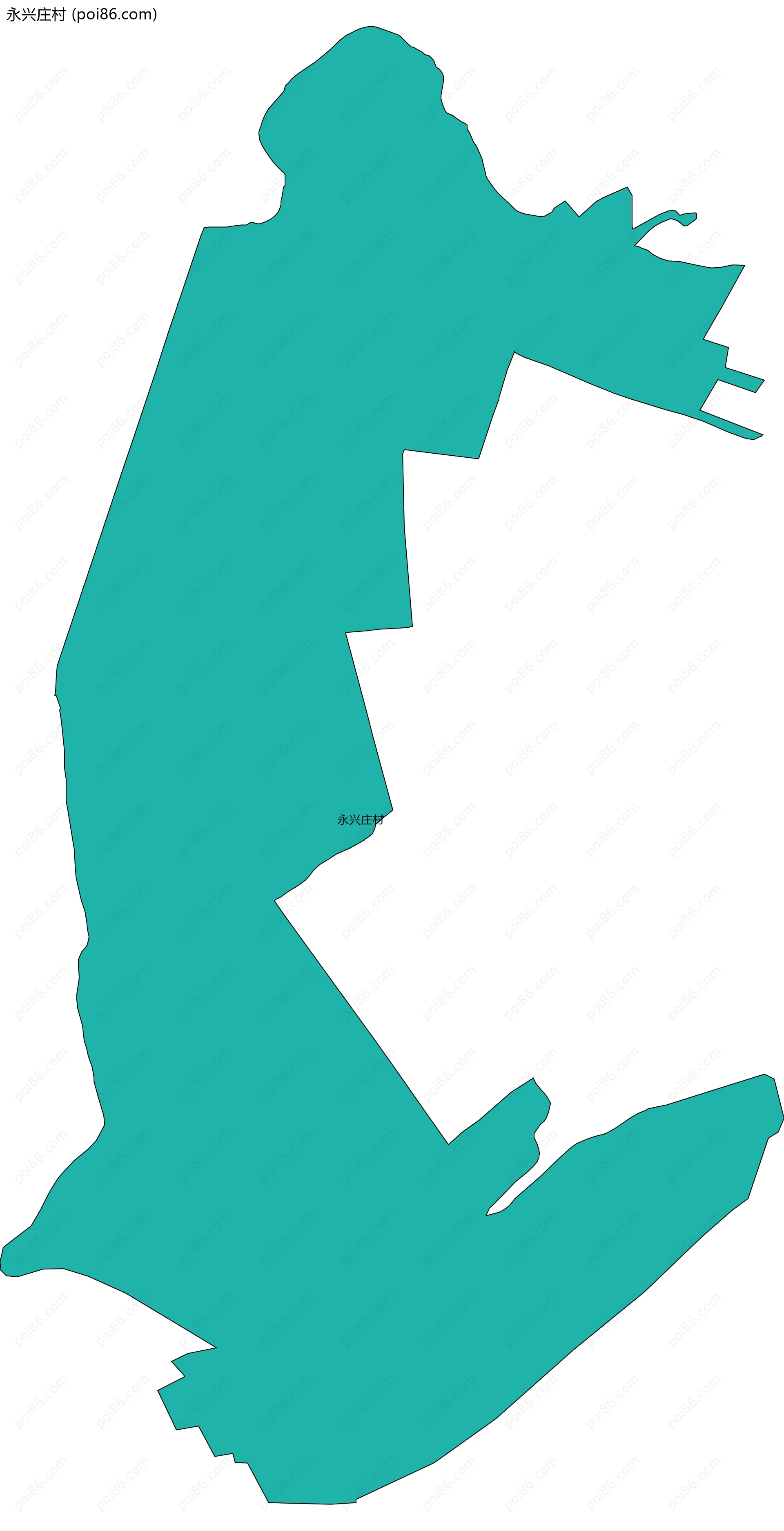 永兴庄村边界地图