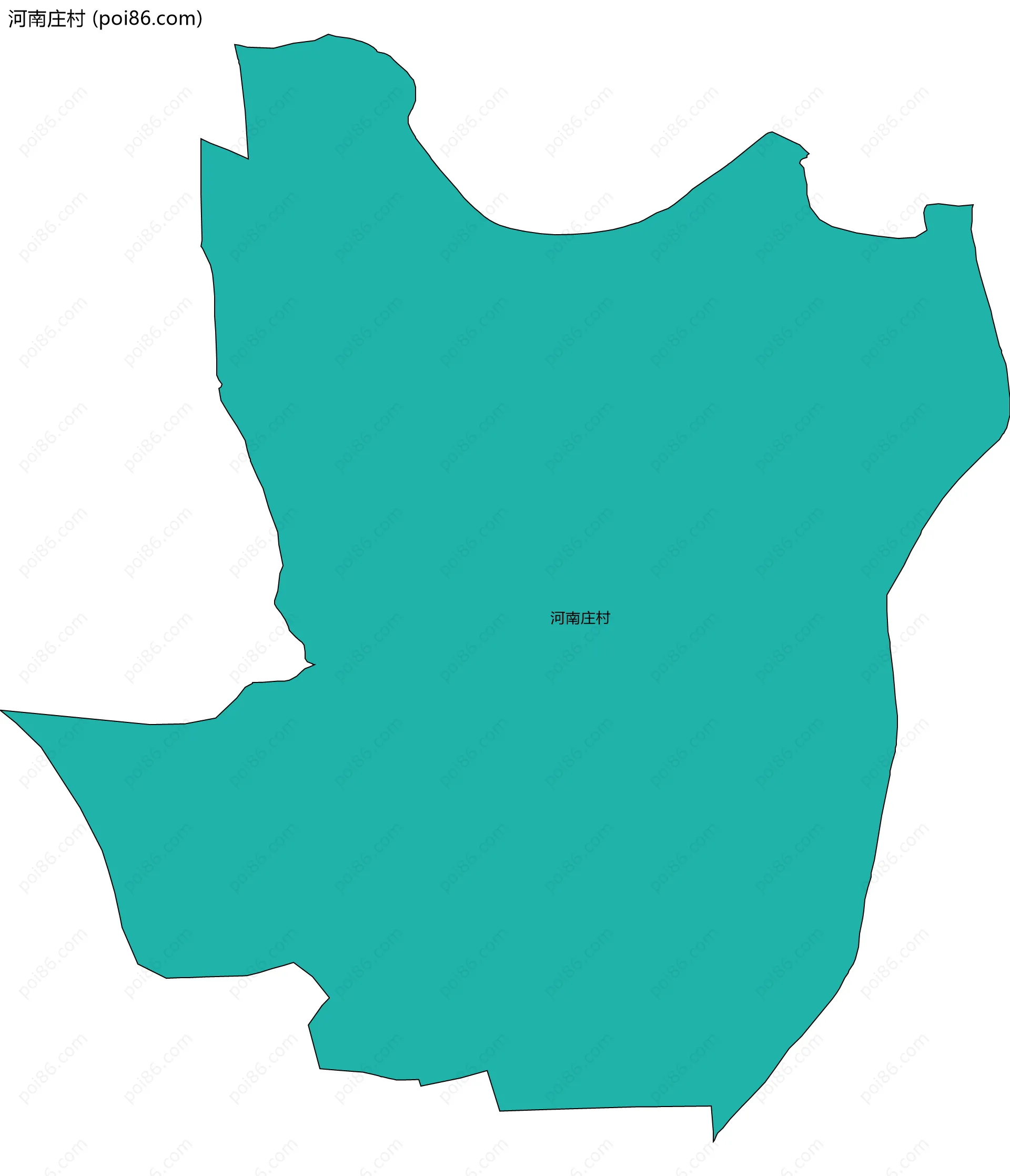 河南庄村边界地图
