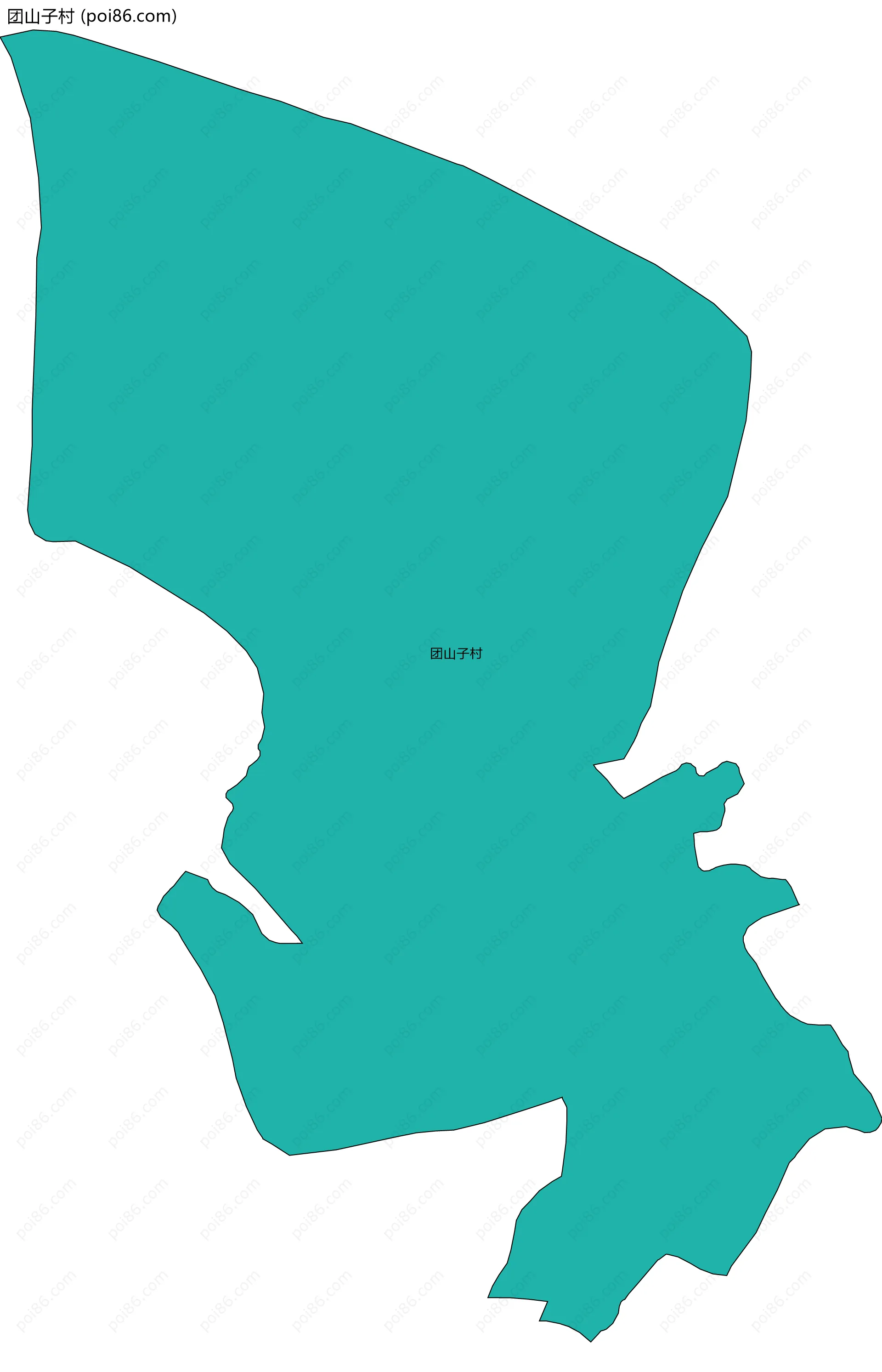 团山子村边界地图