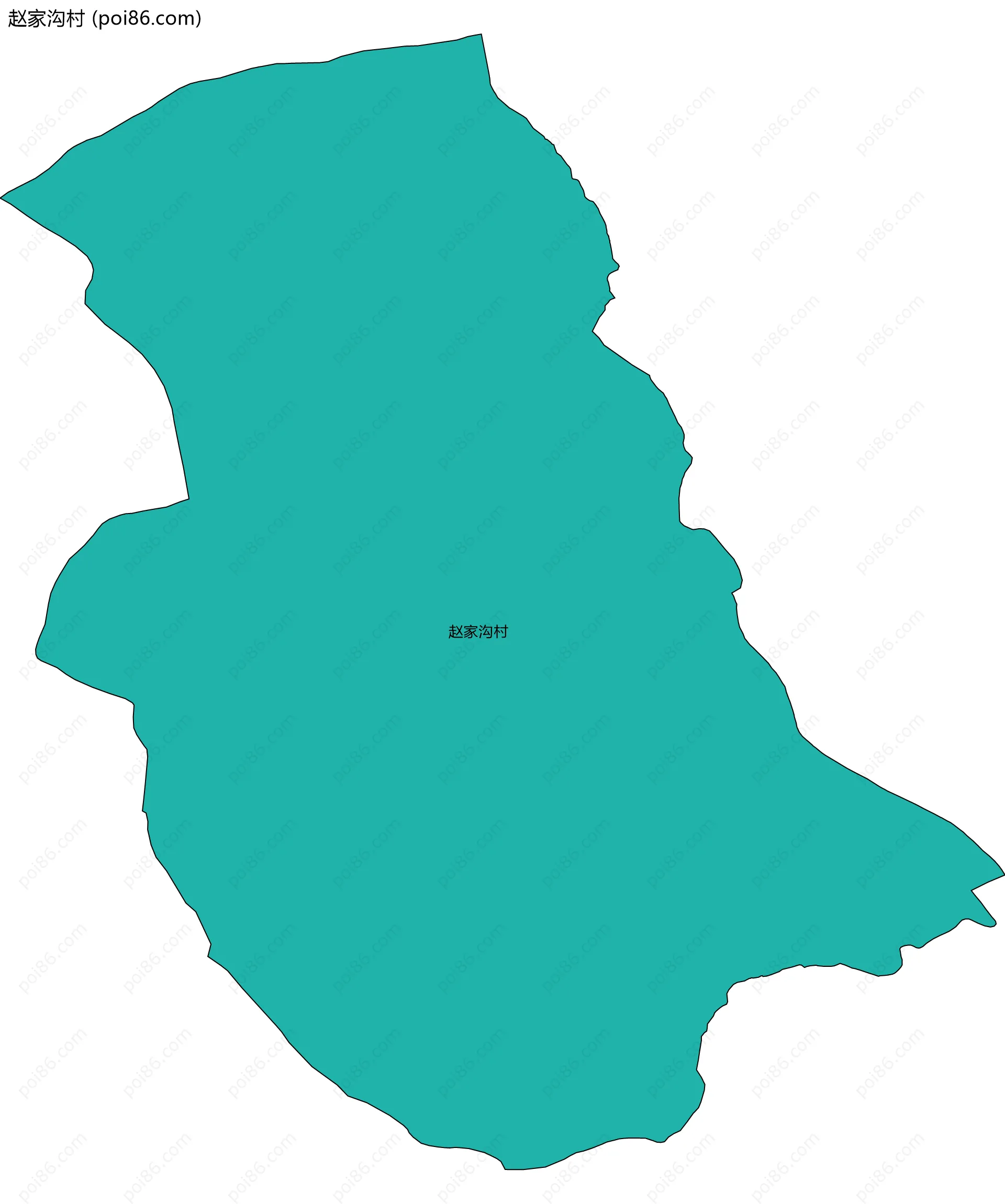 赵家沟村边界地图