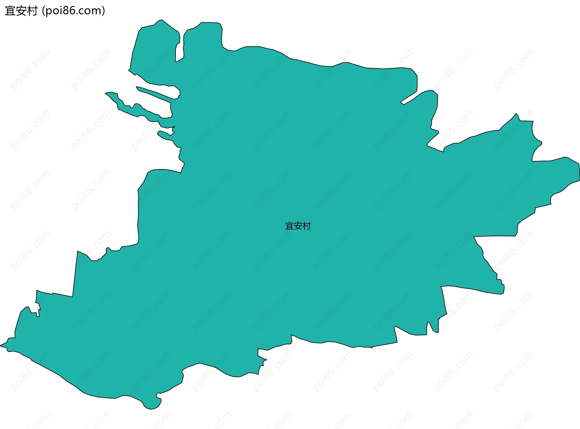 宜安村边界地图