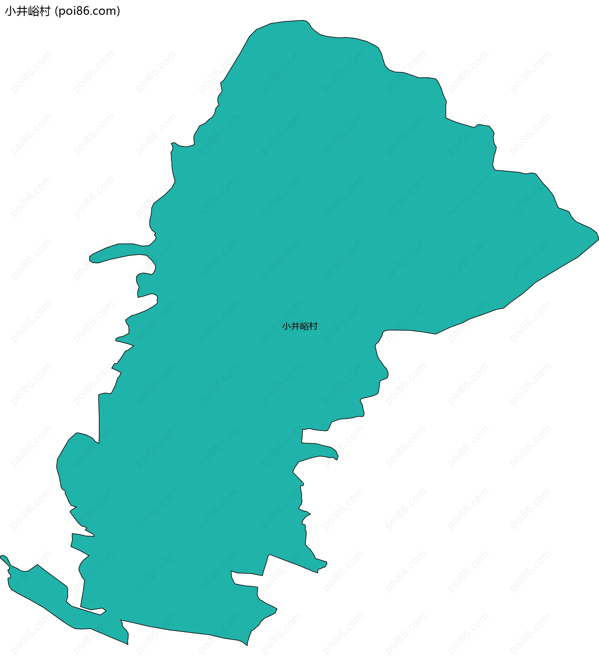 小井峪村边界地图