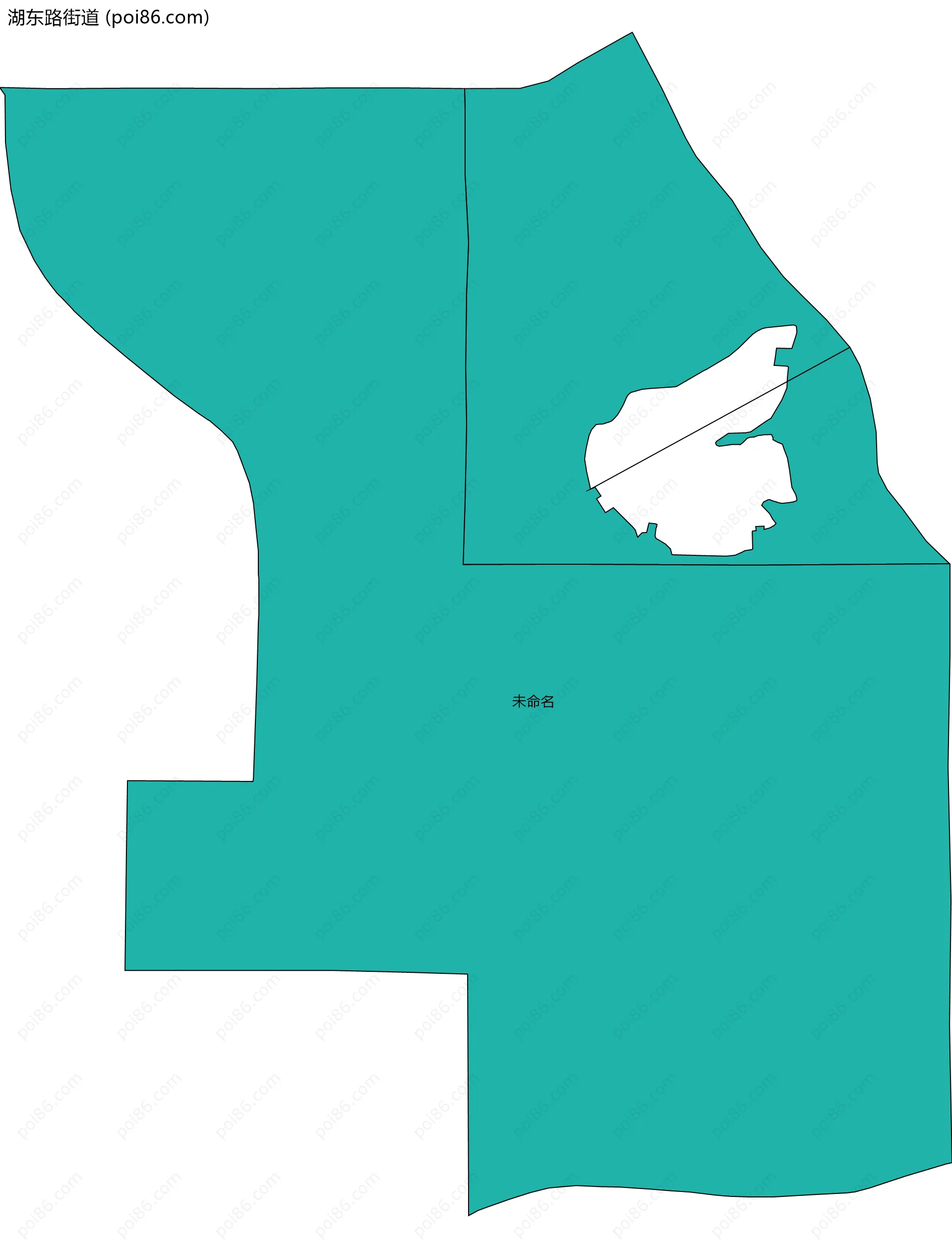 湖东路街道边界地图(五级行政区划)