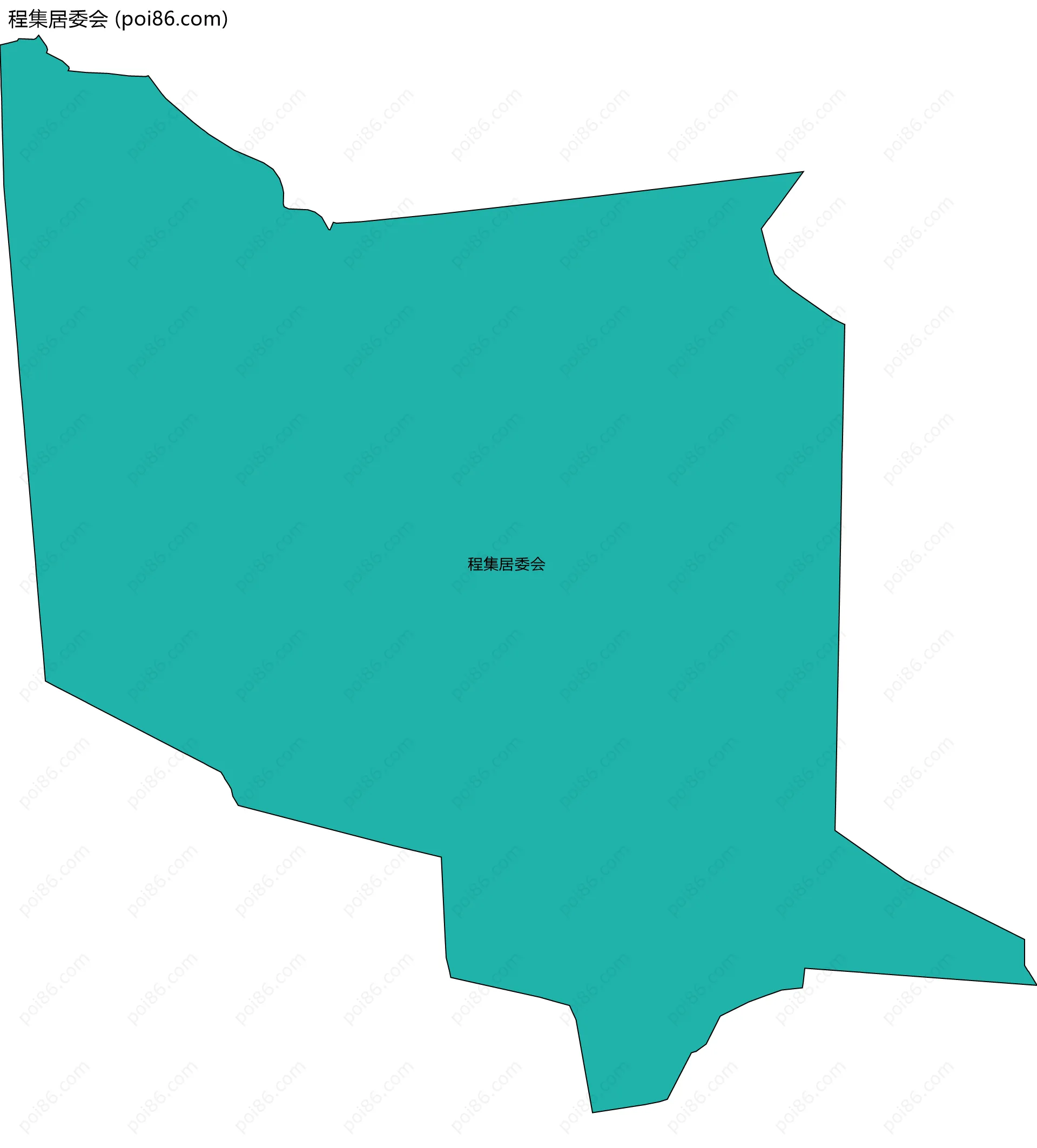 程集居委会边界地图