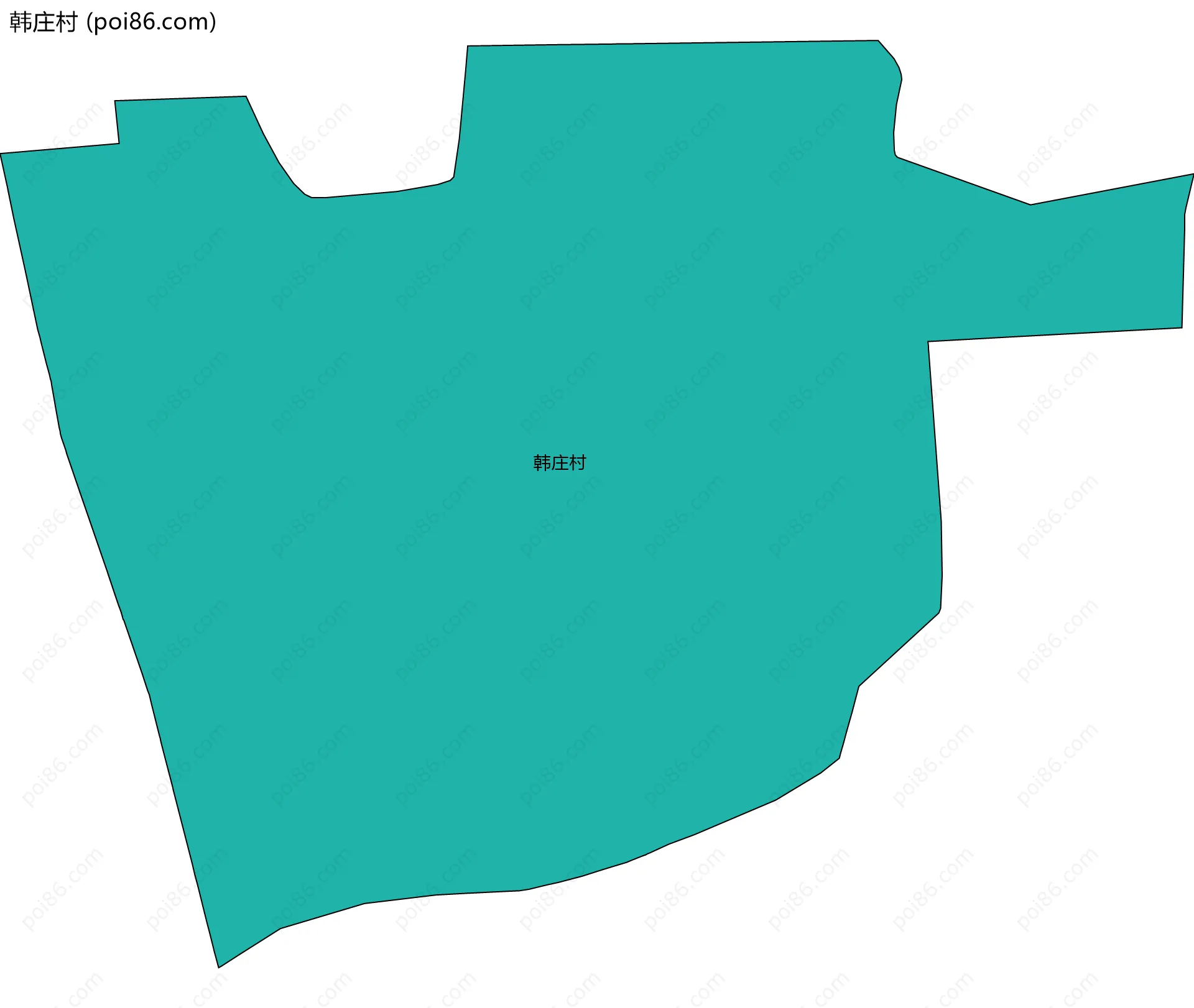 韩庄村边界地图