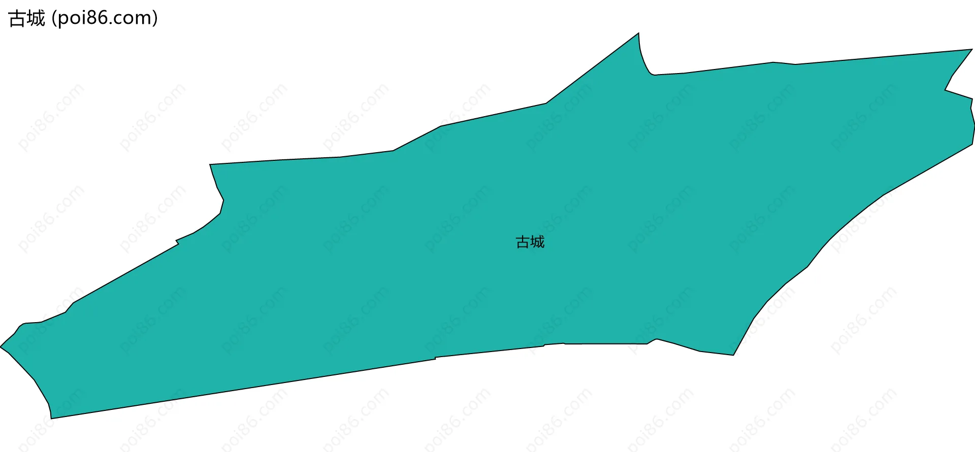 古城边界地图
