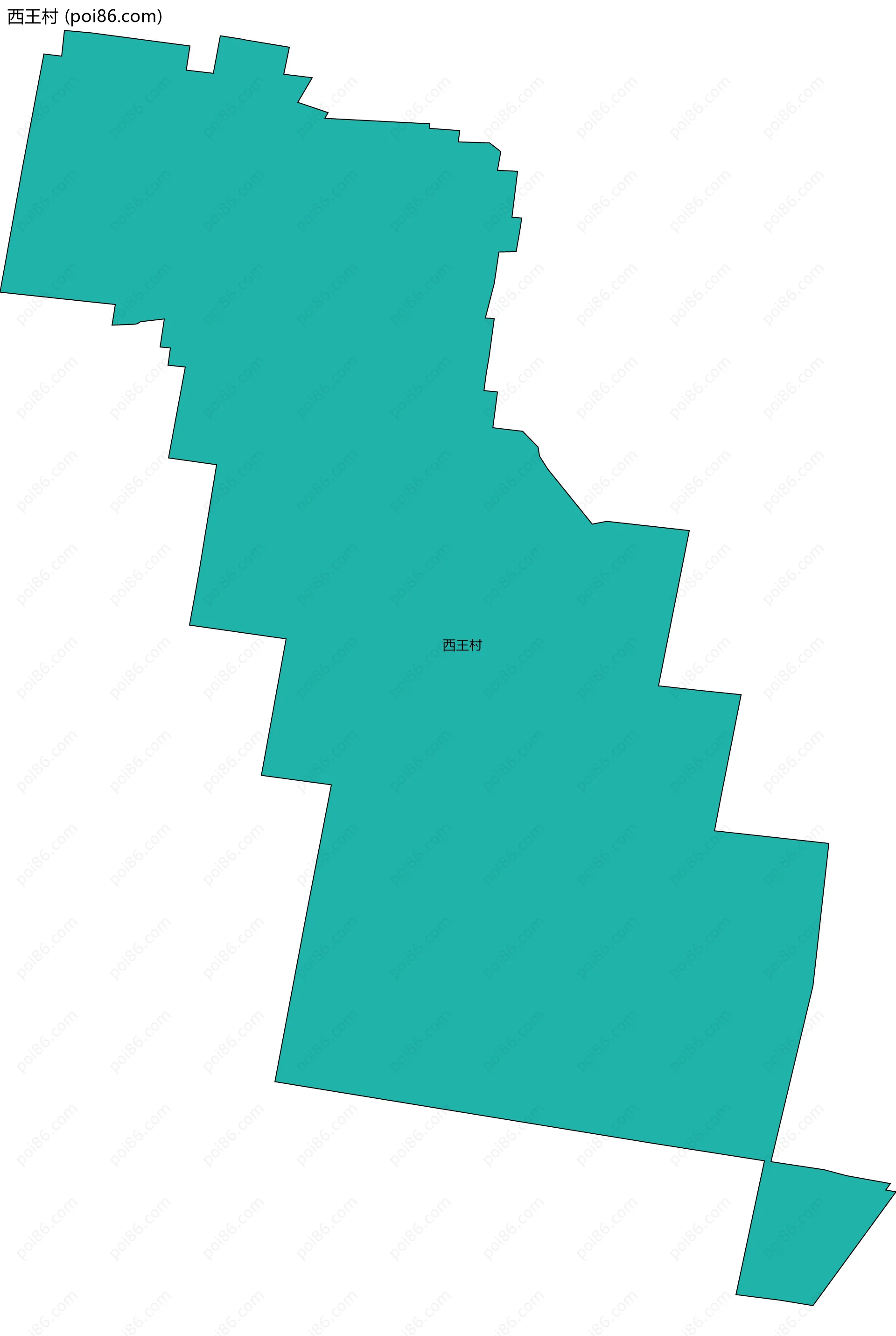 西王村边界地图