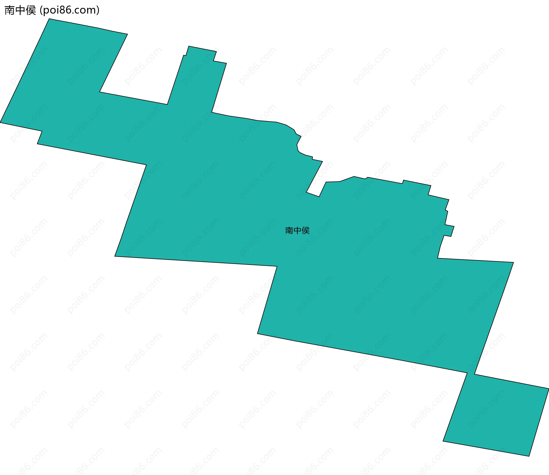 南中侯边界地图