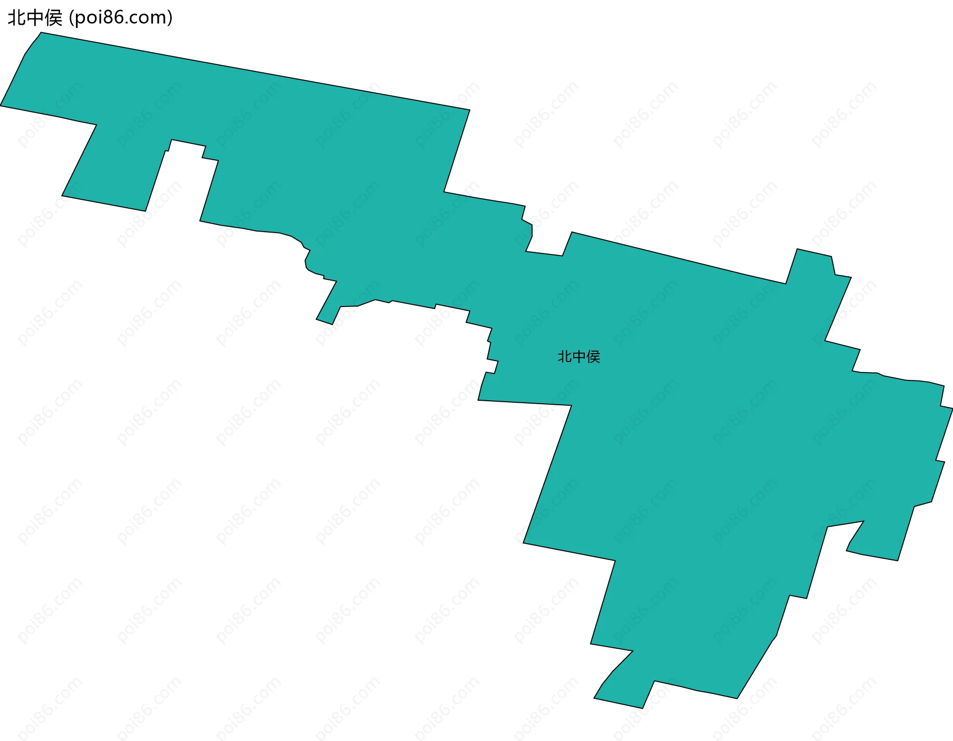 北中侯边界地图