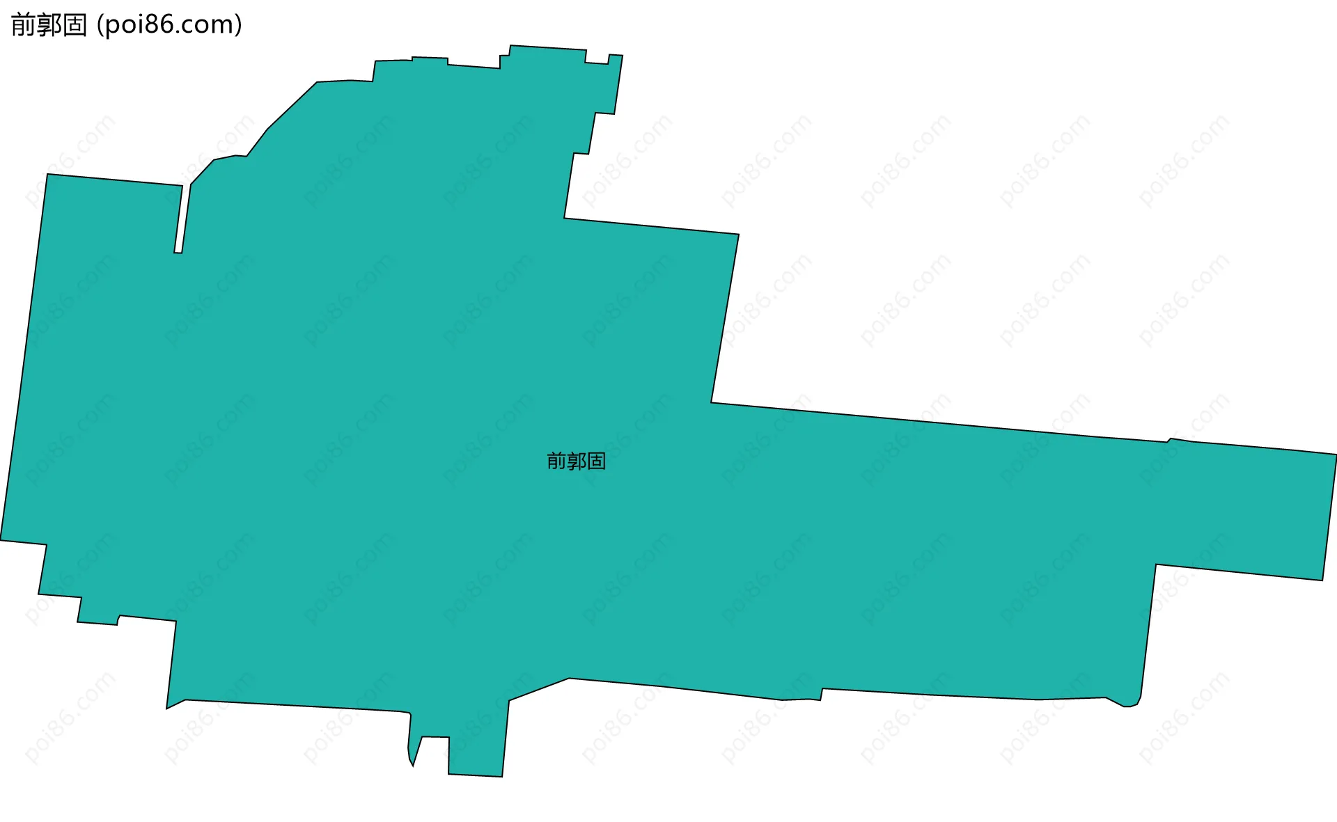 前郭固边界地图