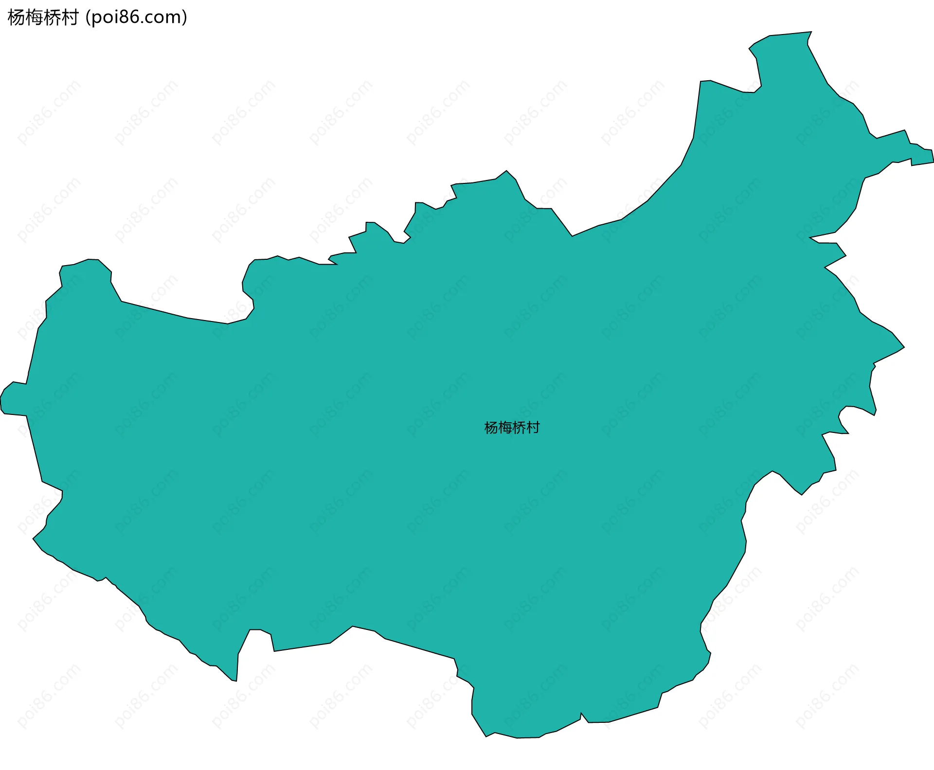 杨梅桥村边界地图