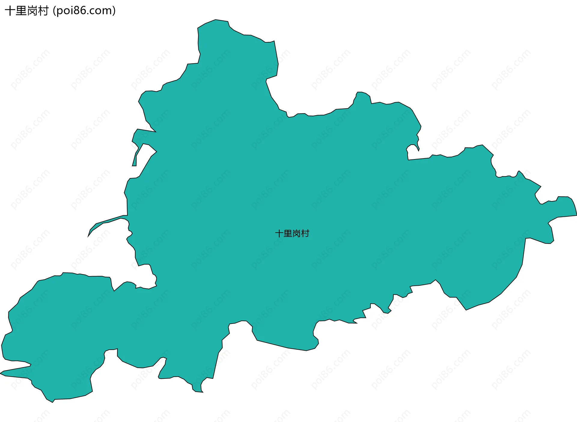 十里岗村边界地图