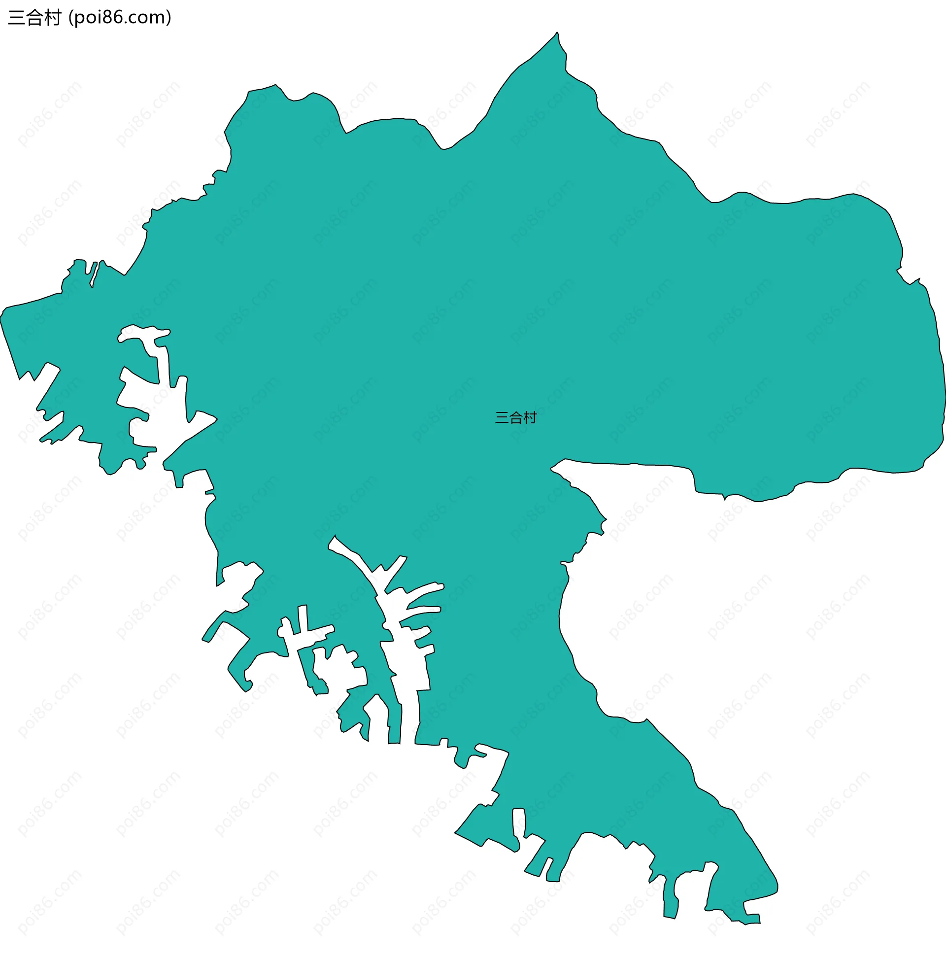 三合村边界地图