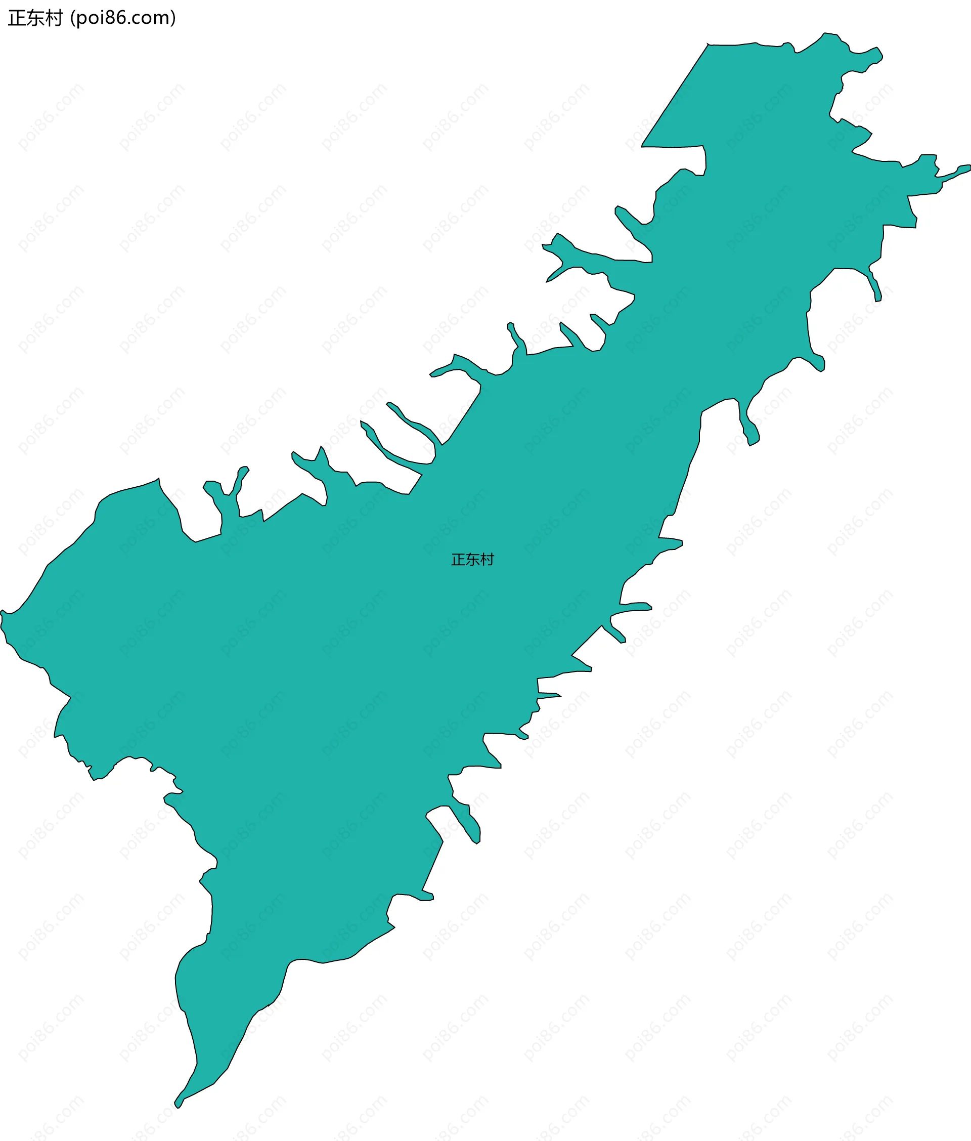 正东村边界地图