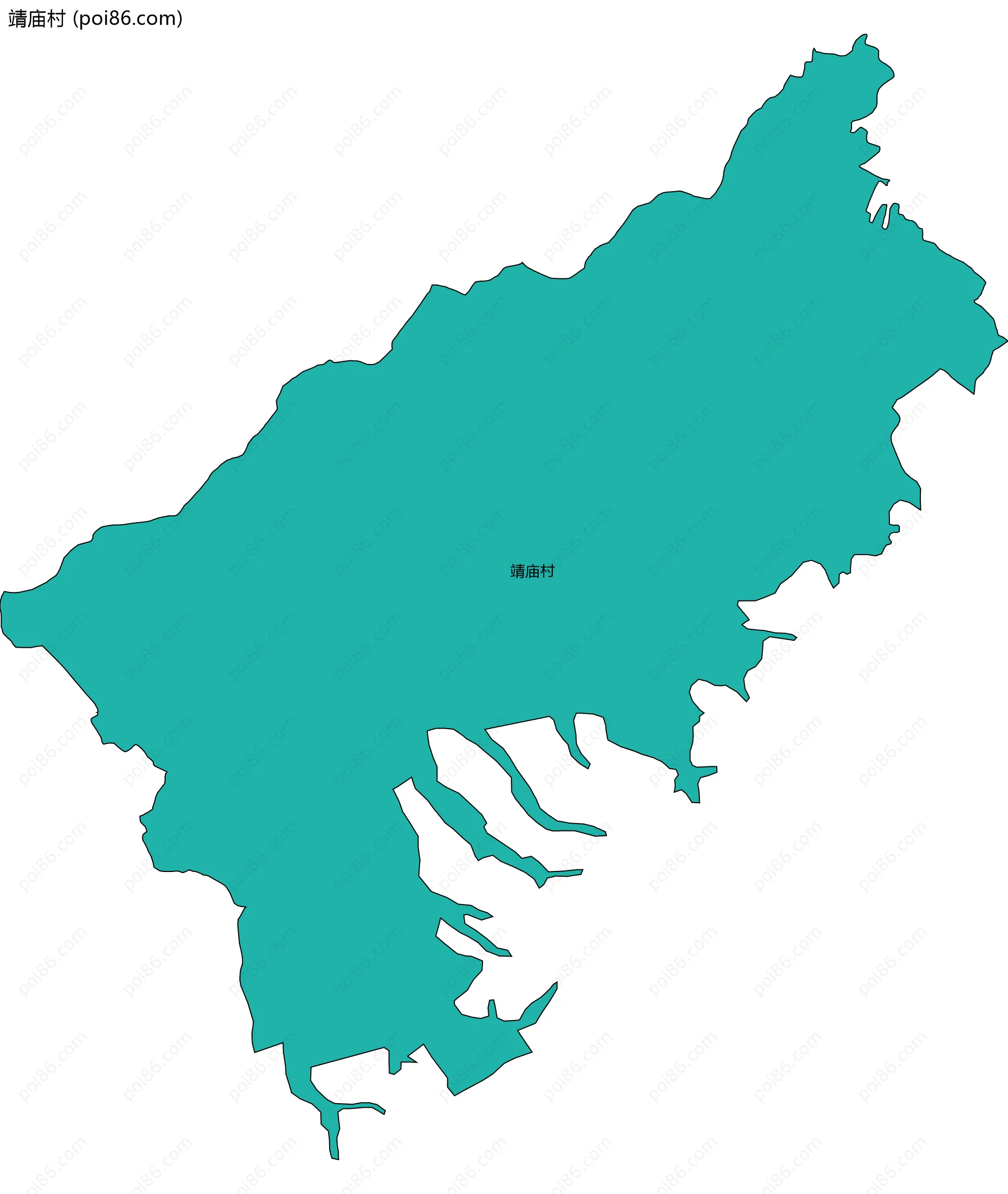 靖庙村边界地图