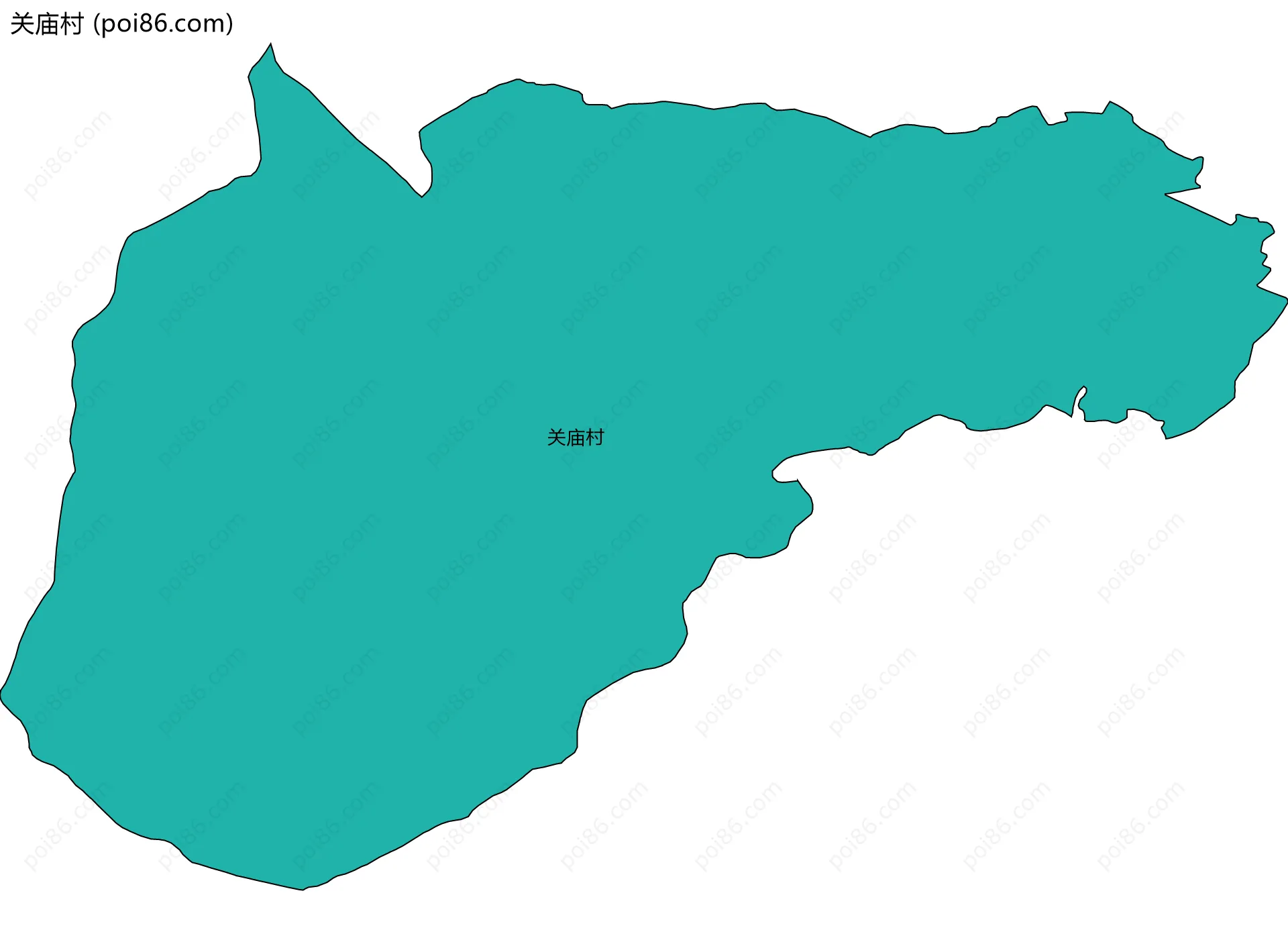 关庙村边界地图
