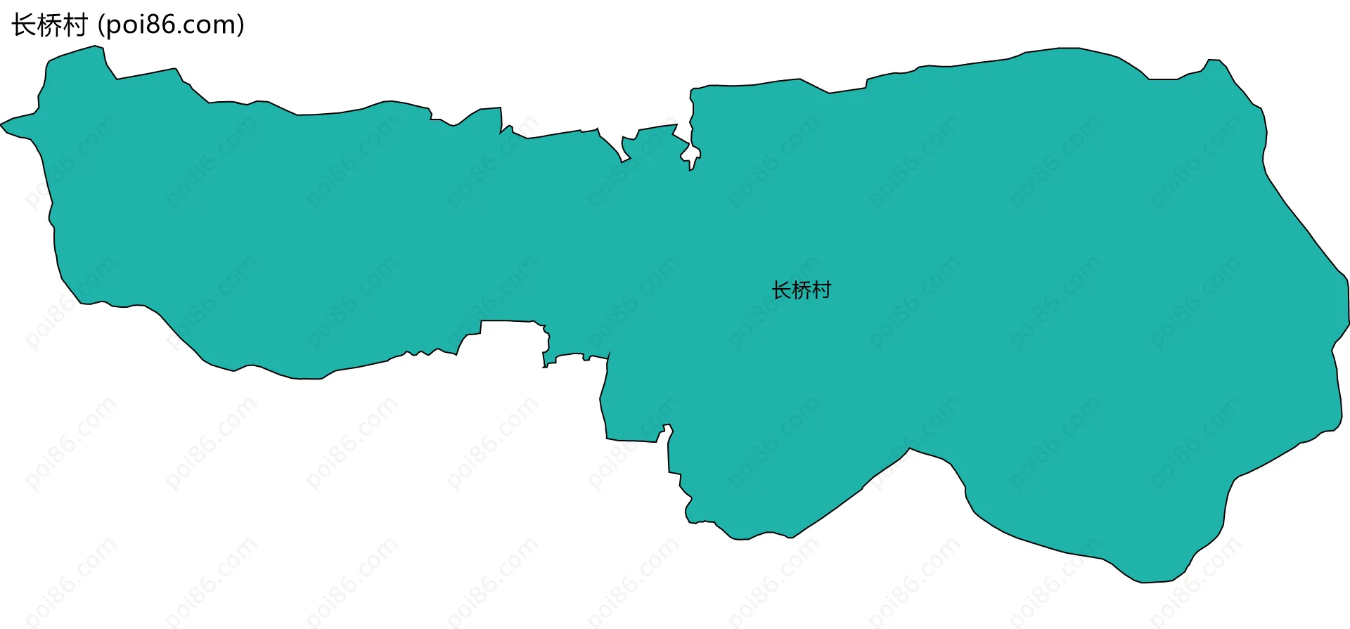 长桥村边界地图