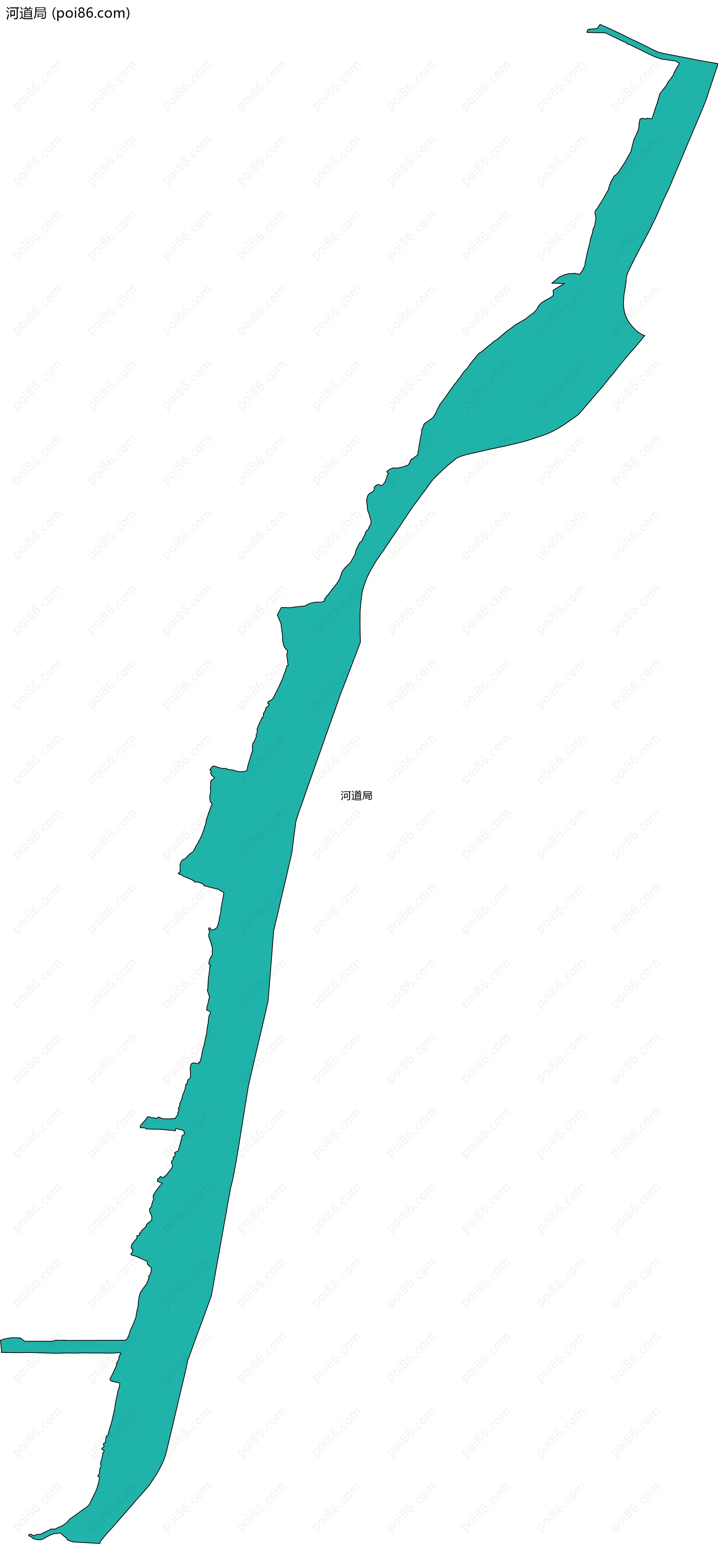 河道局边界地图(五级行政区划)