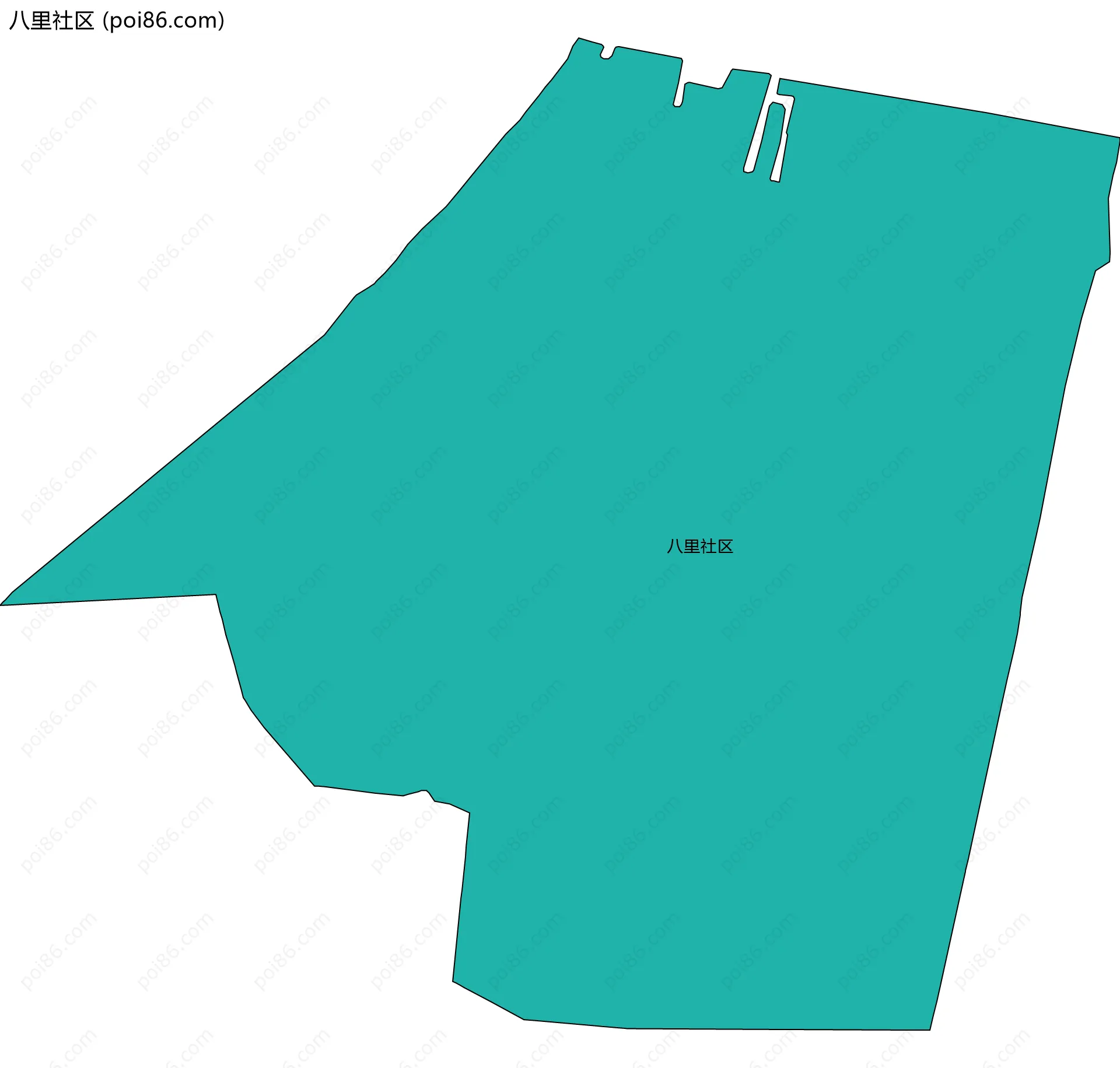 八里社区边界地图
