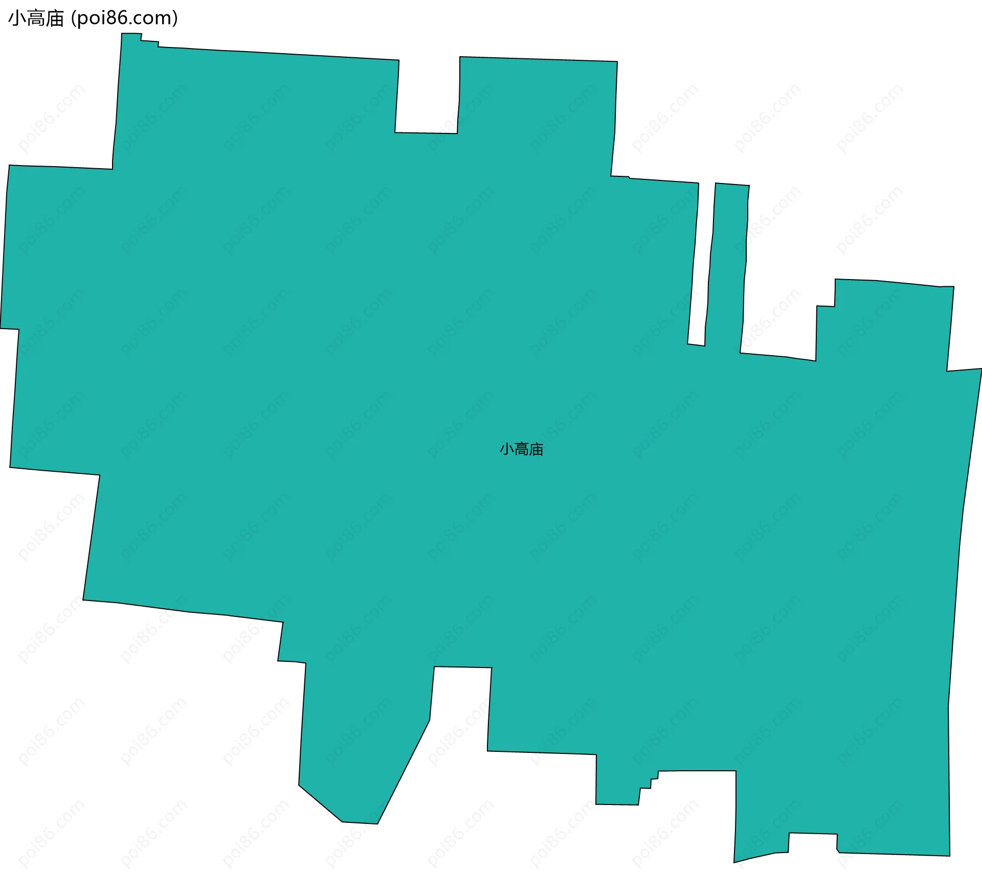 小高庙边界地图