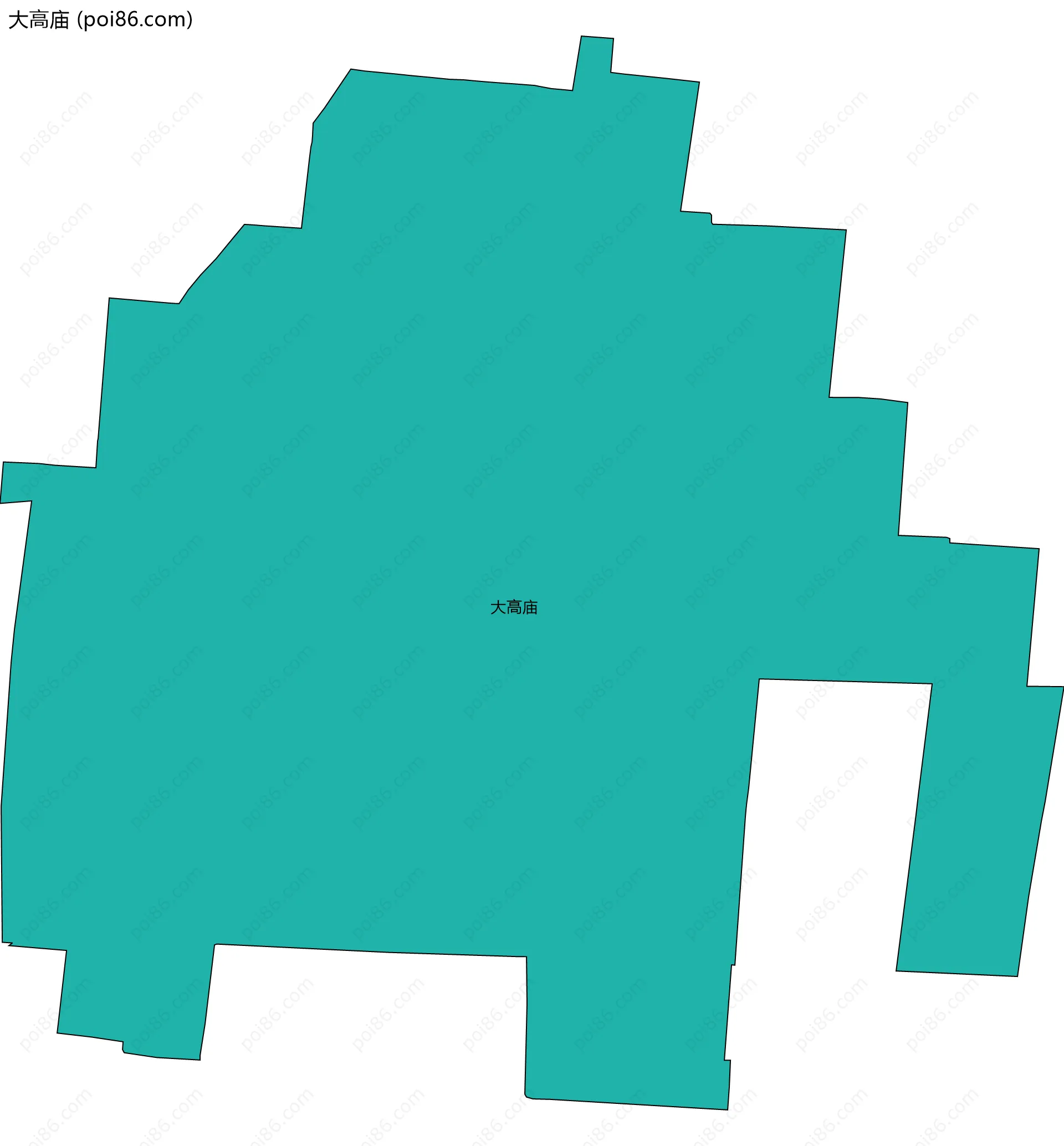 大高庙边界地图