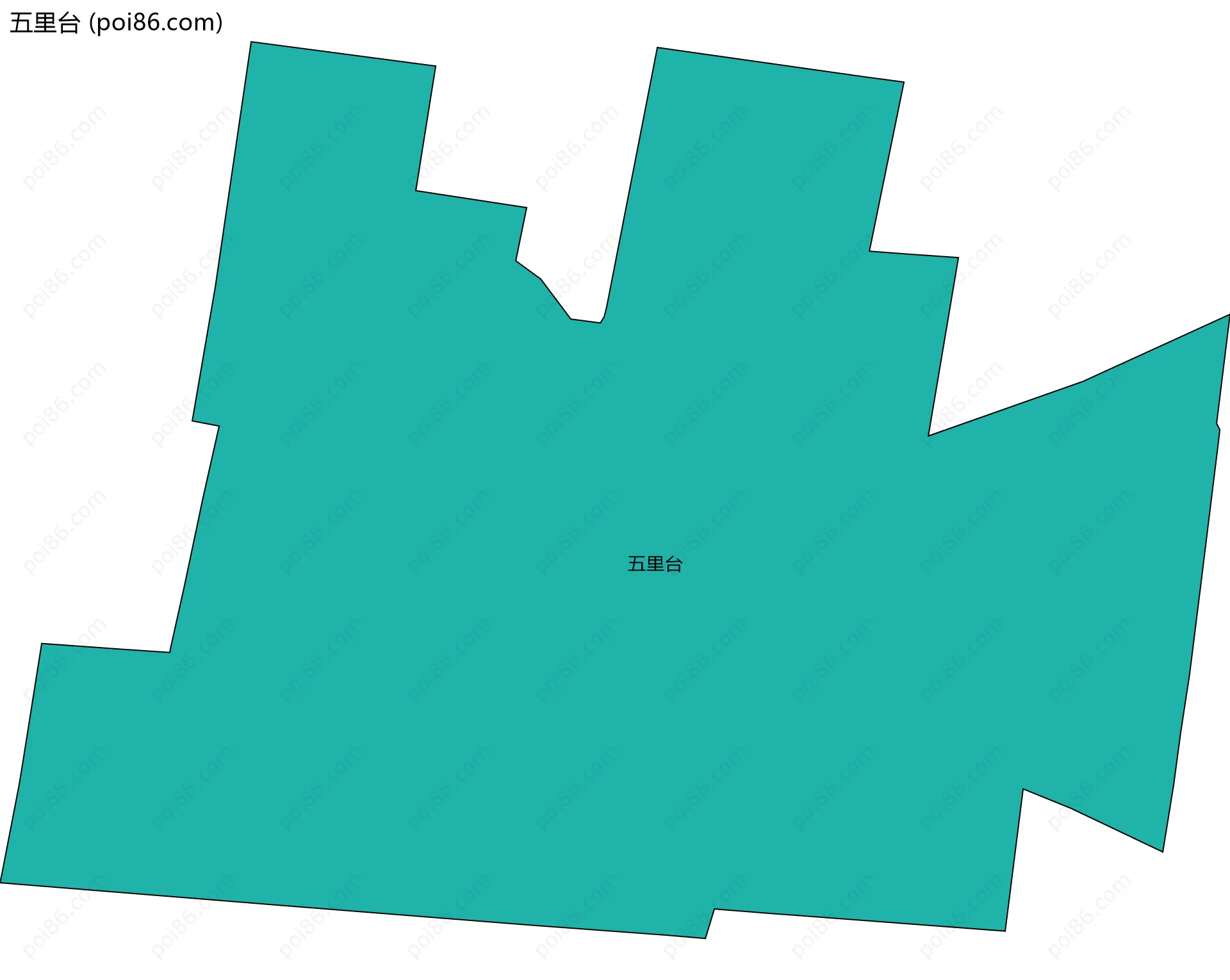 五里台边界地图
