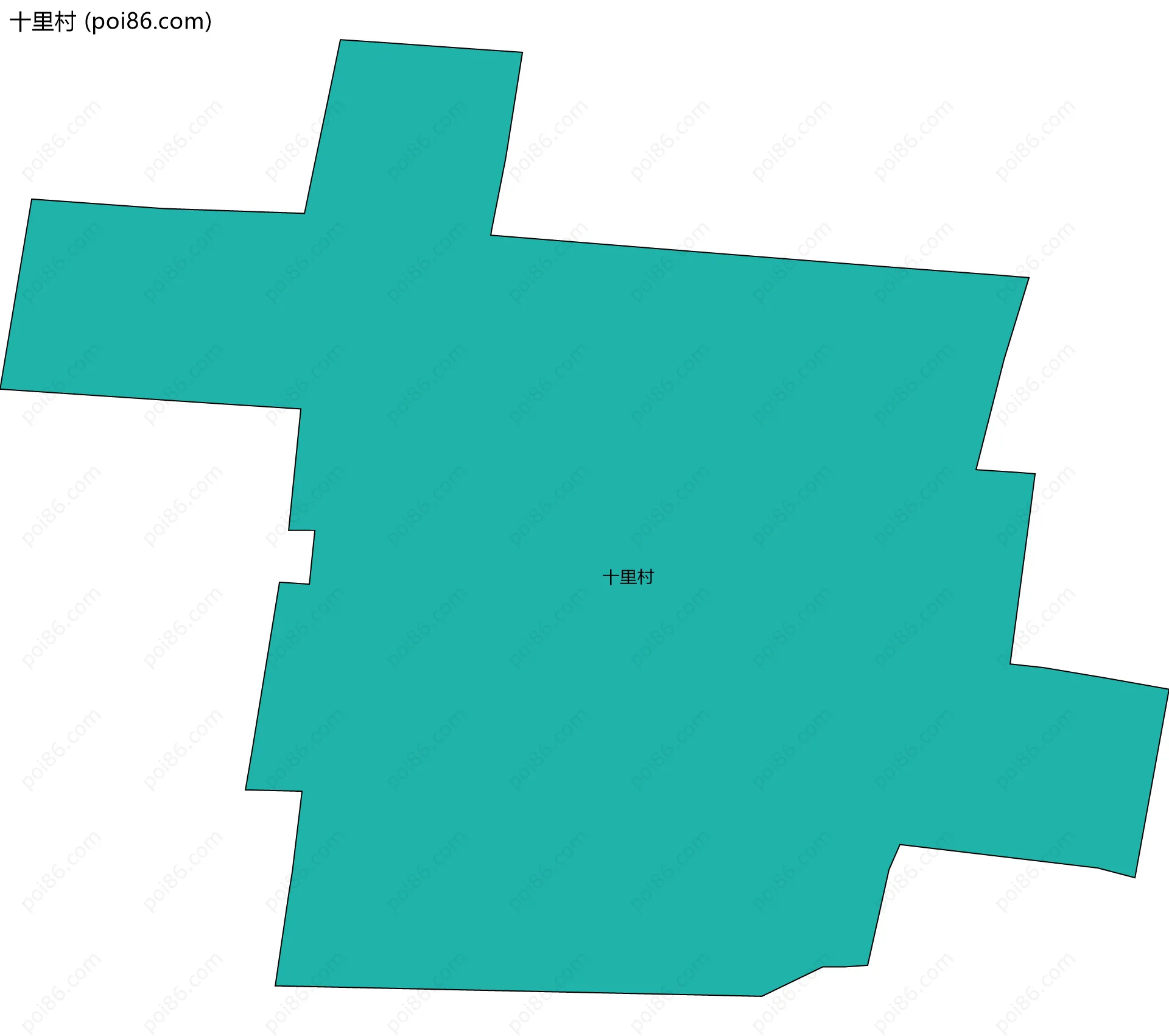 十里村边界地图