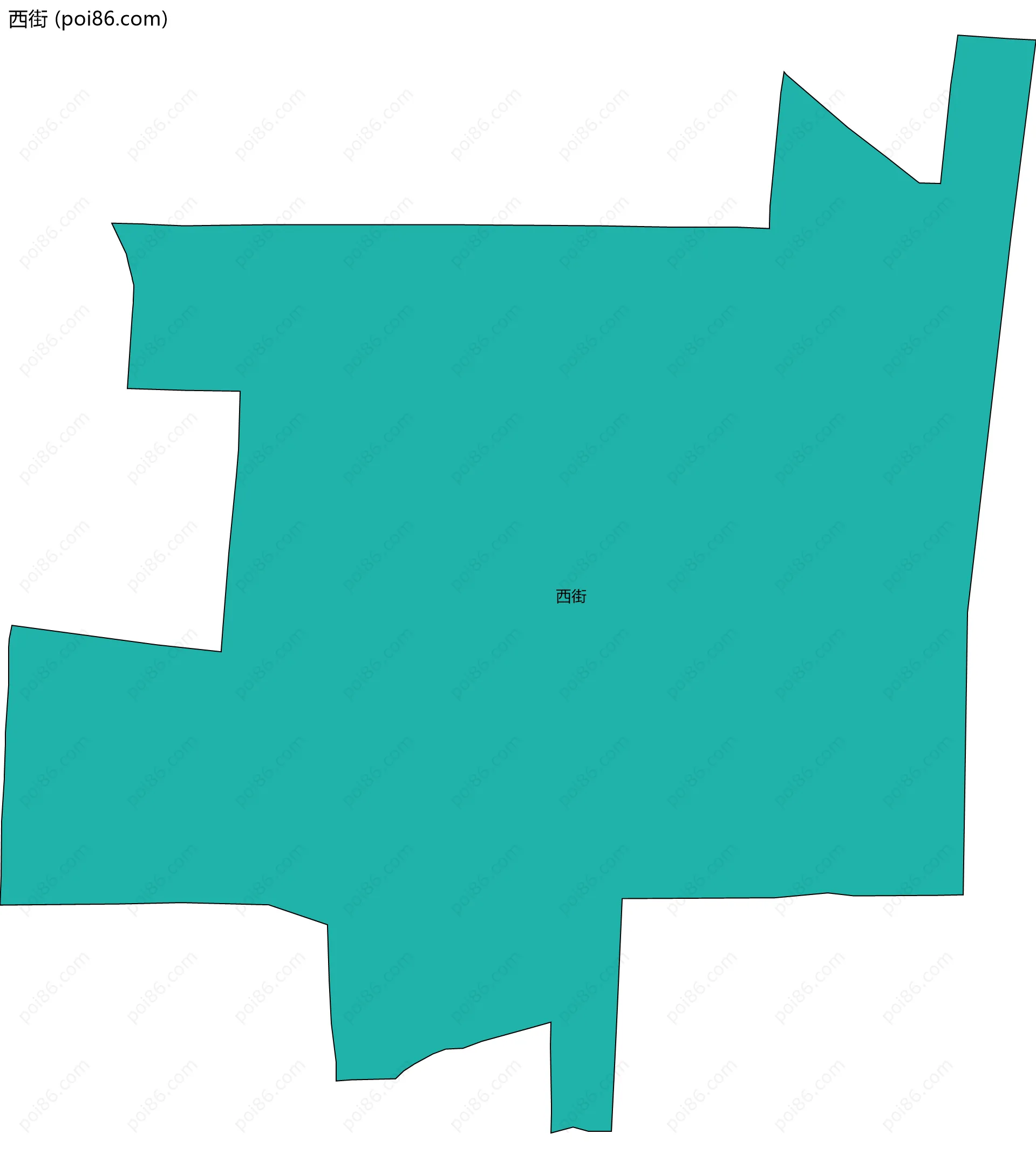 西街边界地图