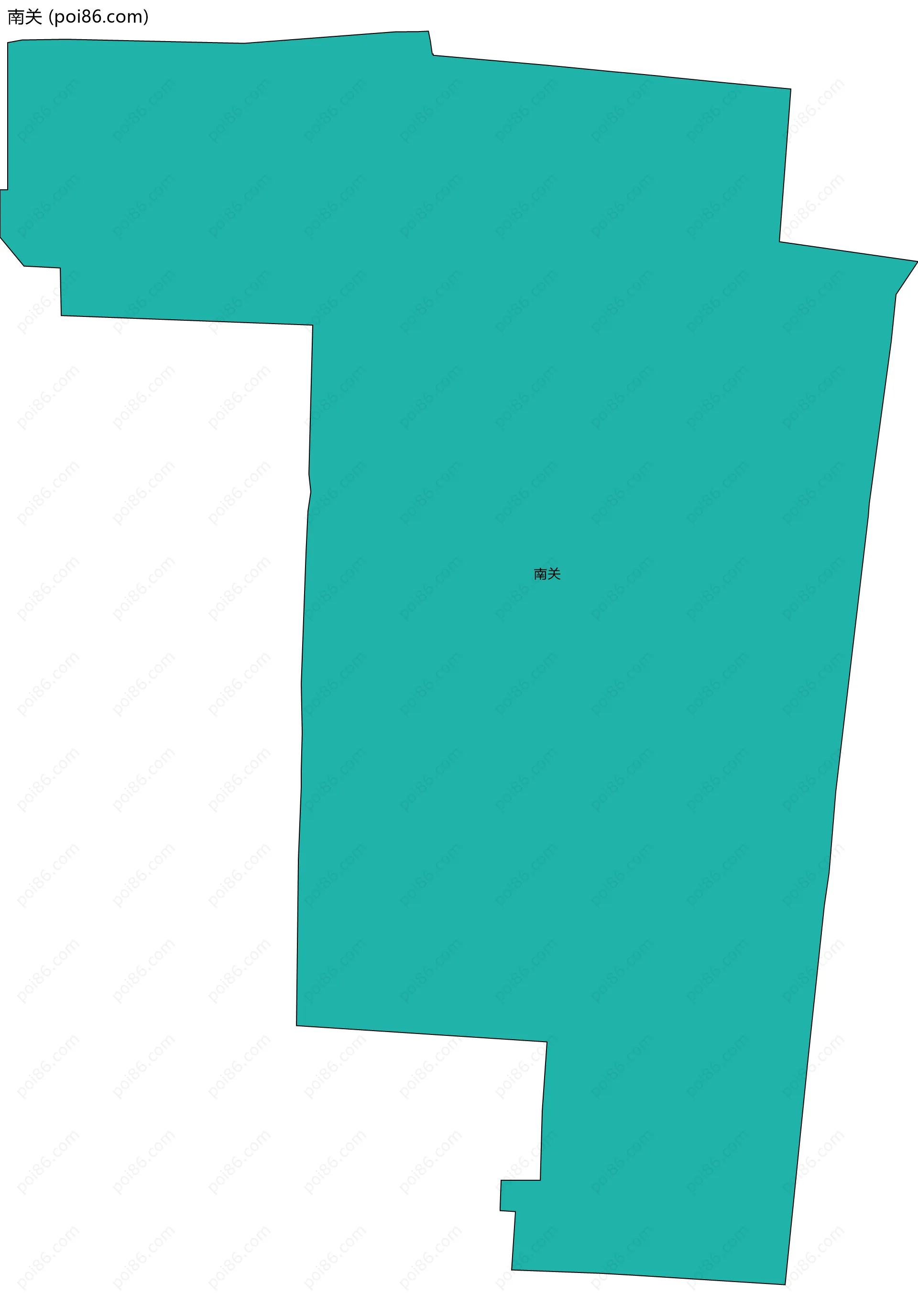南关边界地图