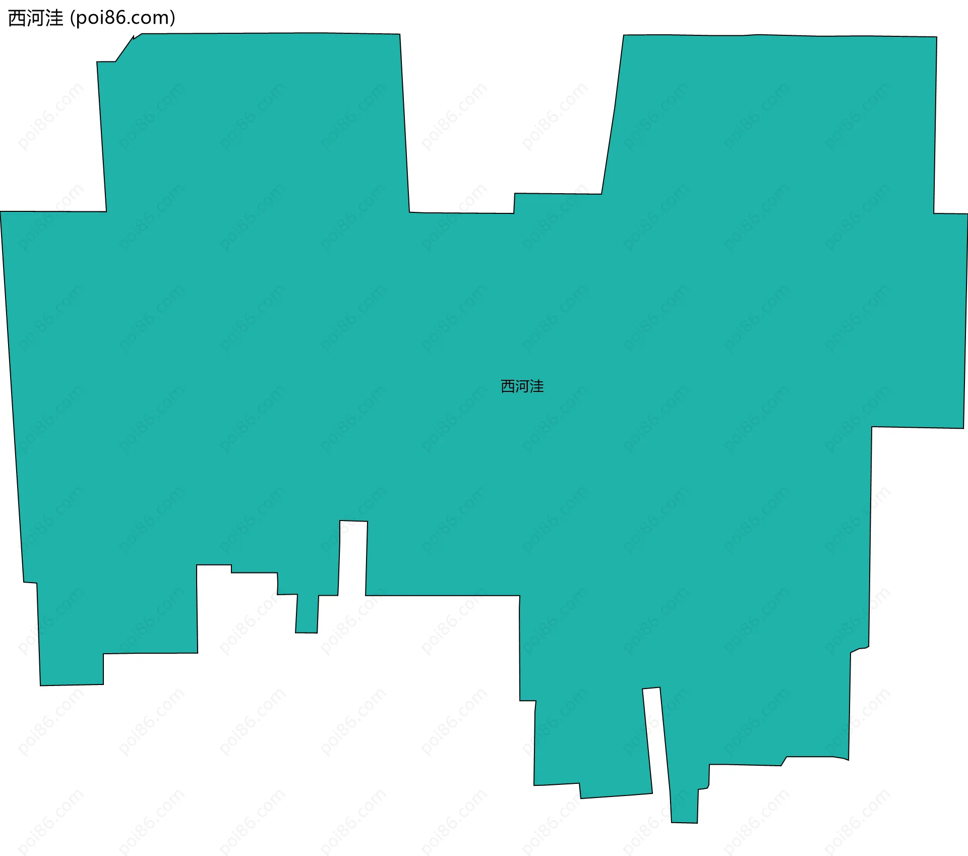 西河洼边界地图