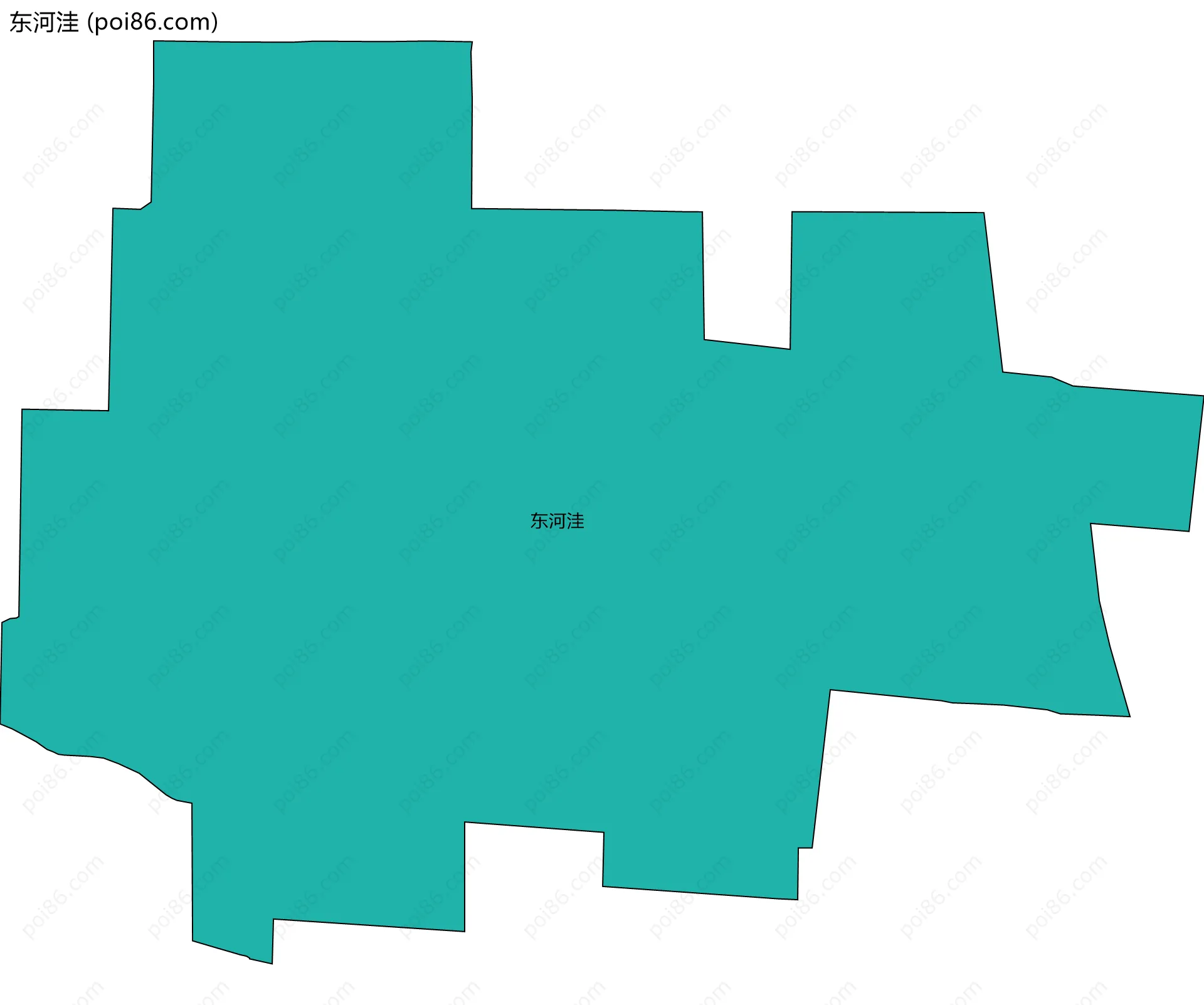 东河洼边界地图